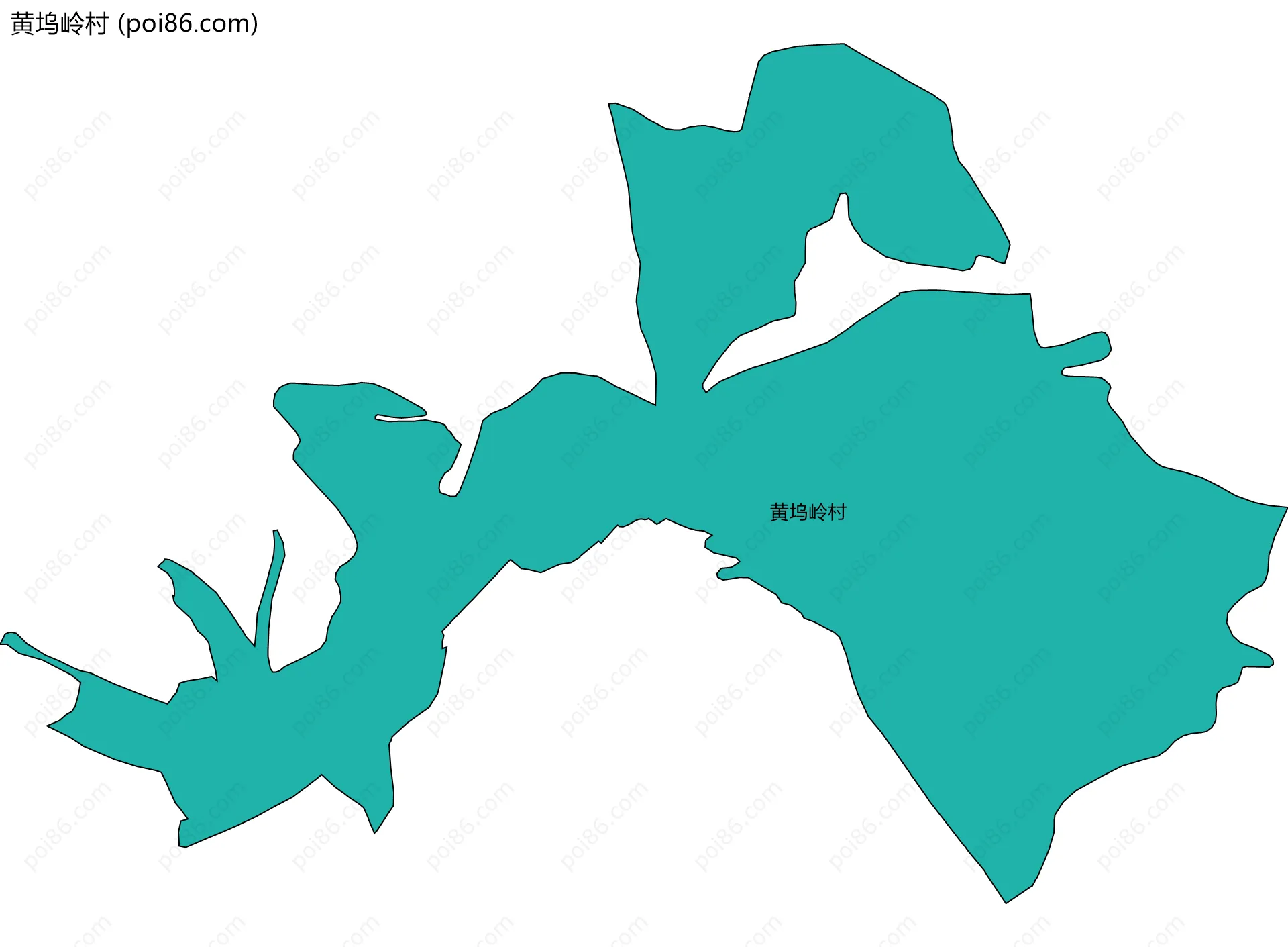 黄坞岭村边界地图