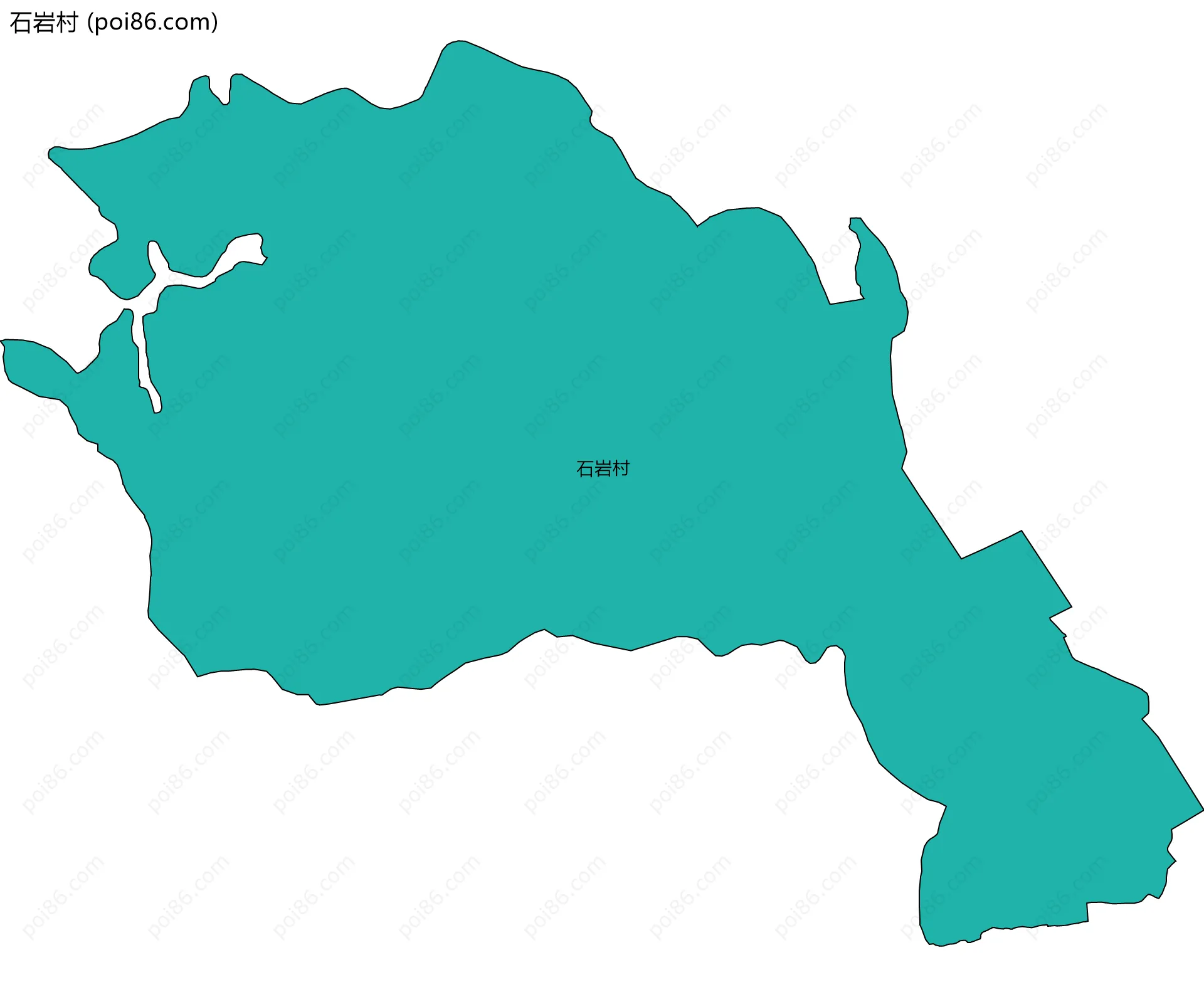 石岩村边界地图