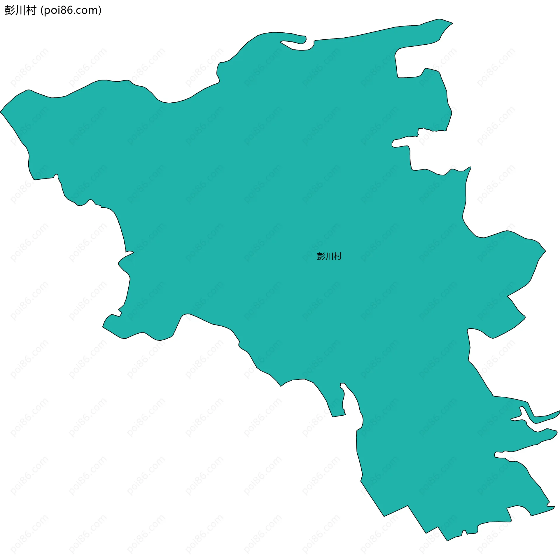 彭川村边界地图