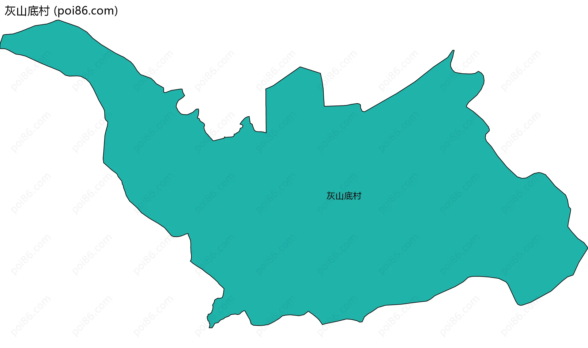 灰山底村边界地图
