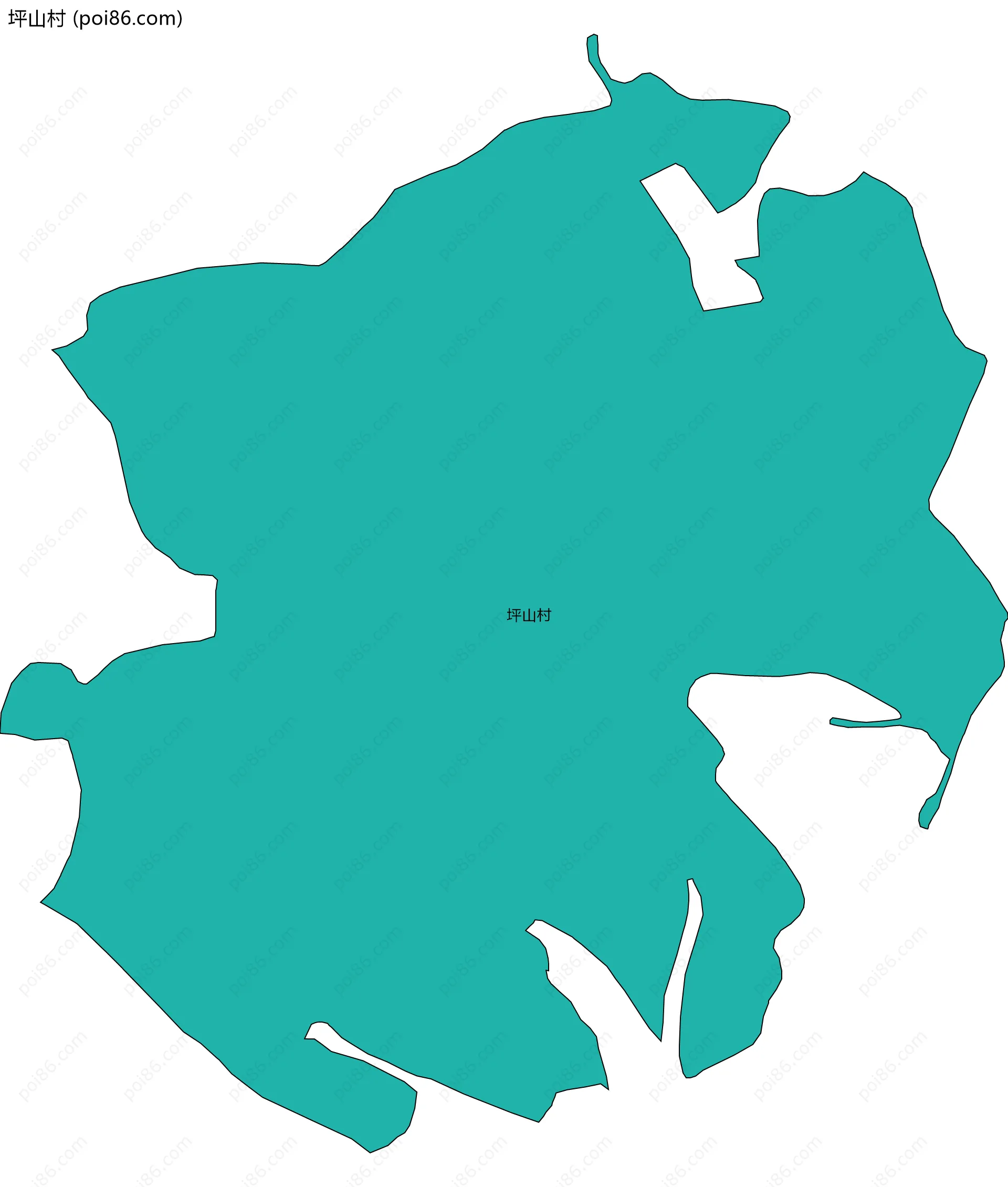 坪山村边界地图