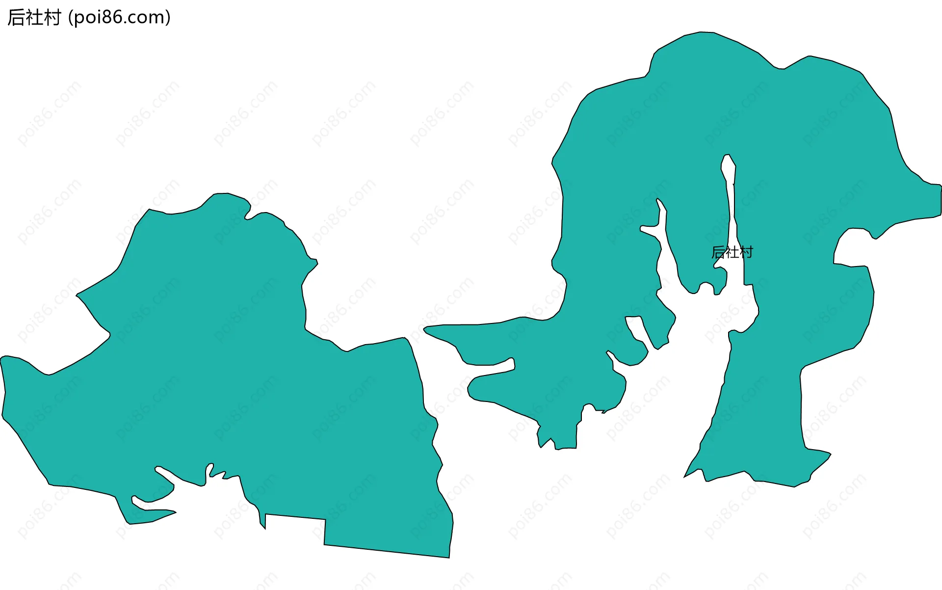 后社村边界地图