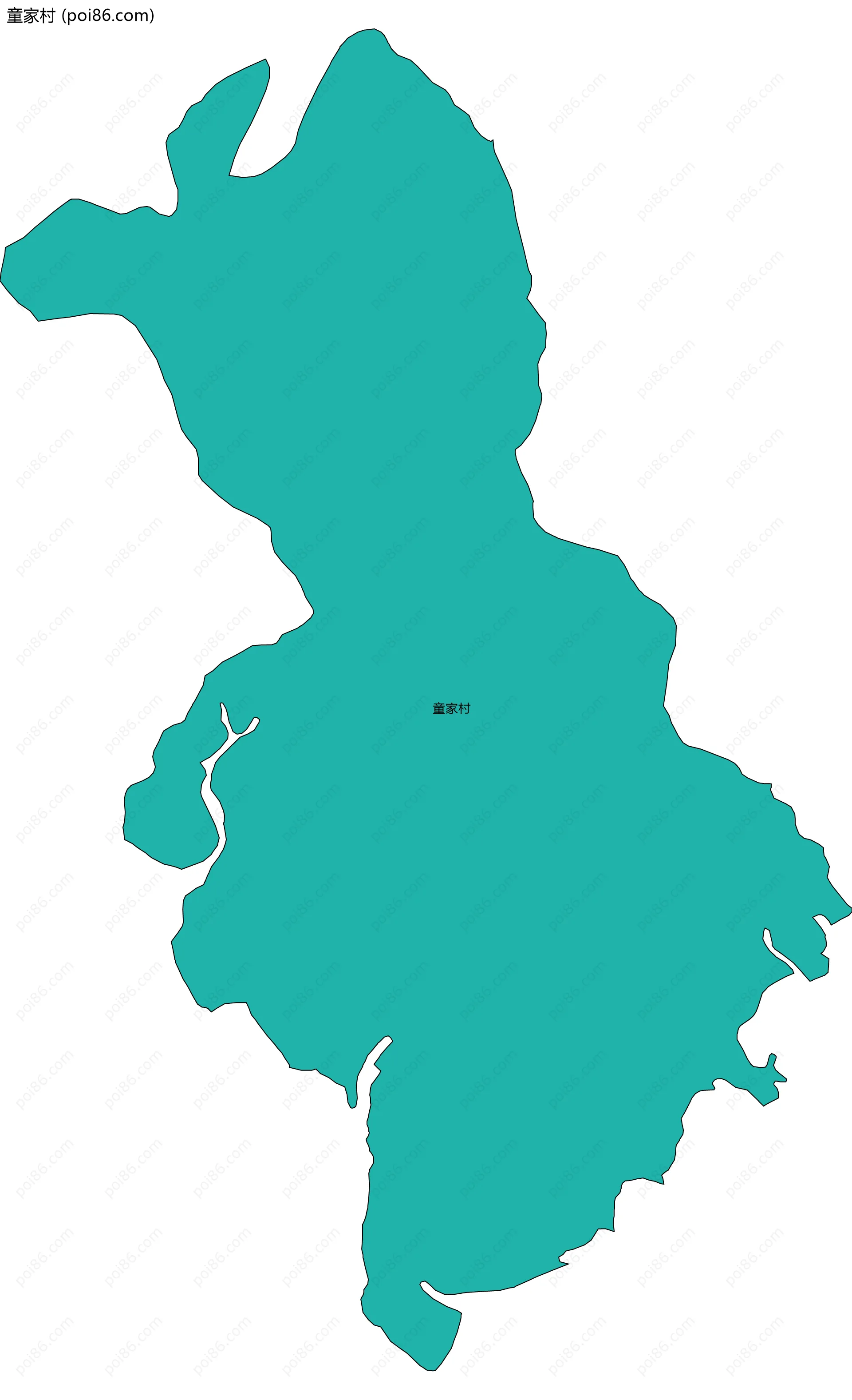 童家村边界地图