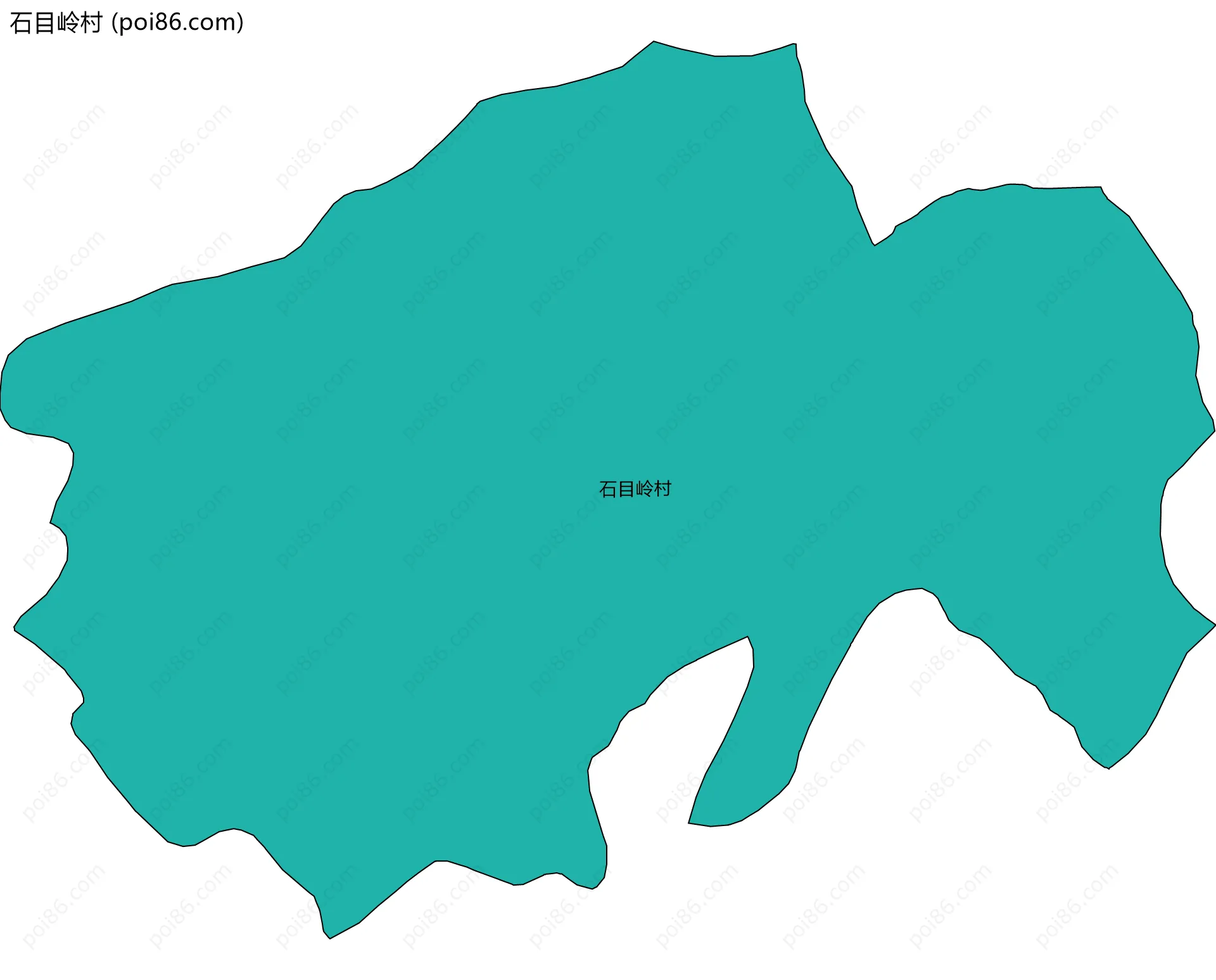 石目岭村边界地图
