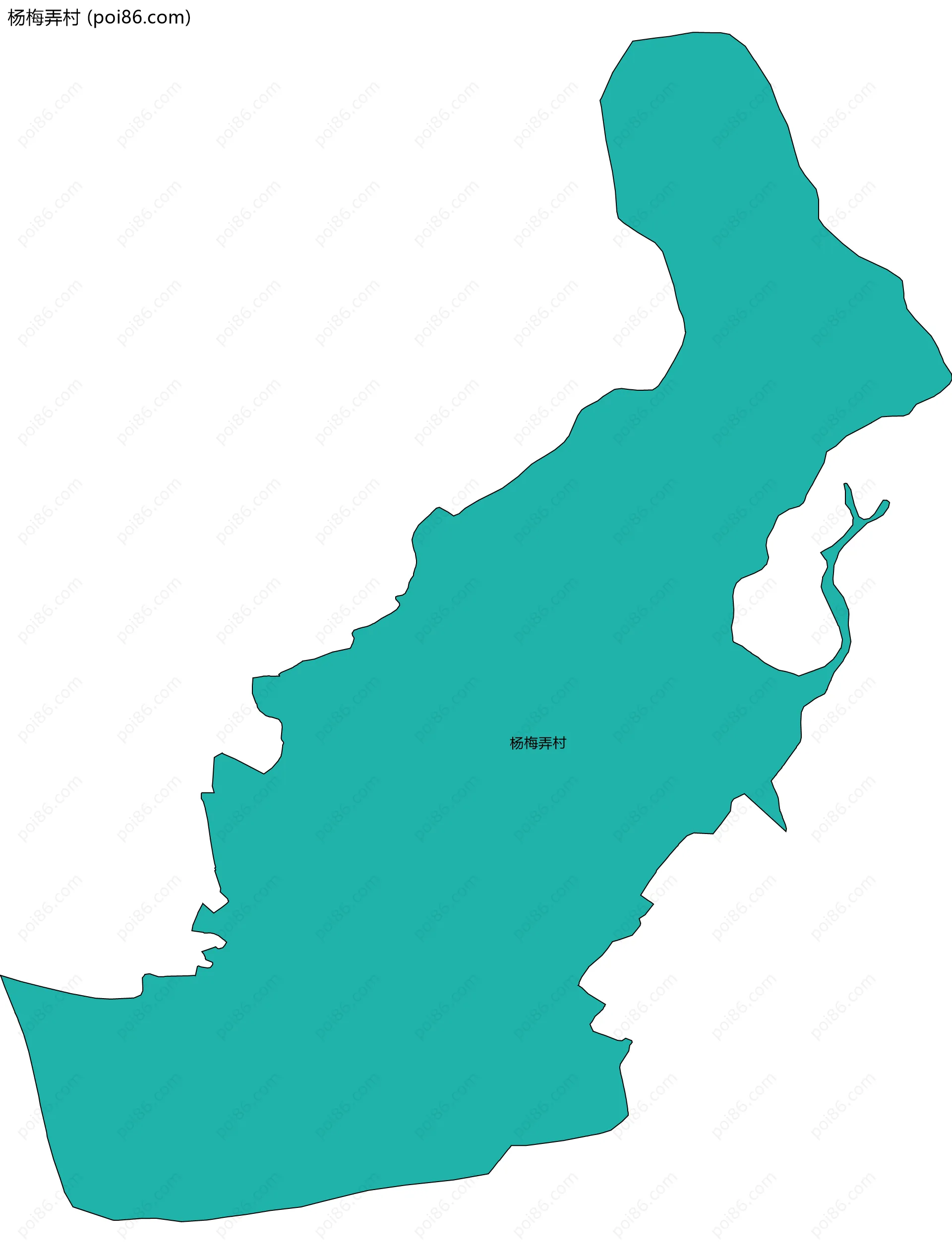 杨梅弄村边界地图