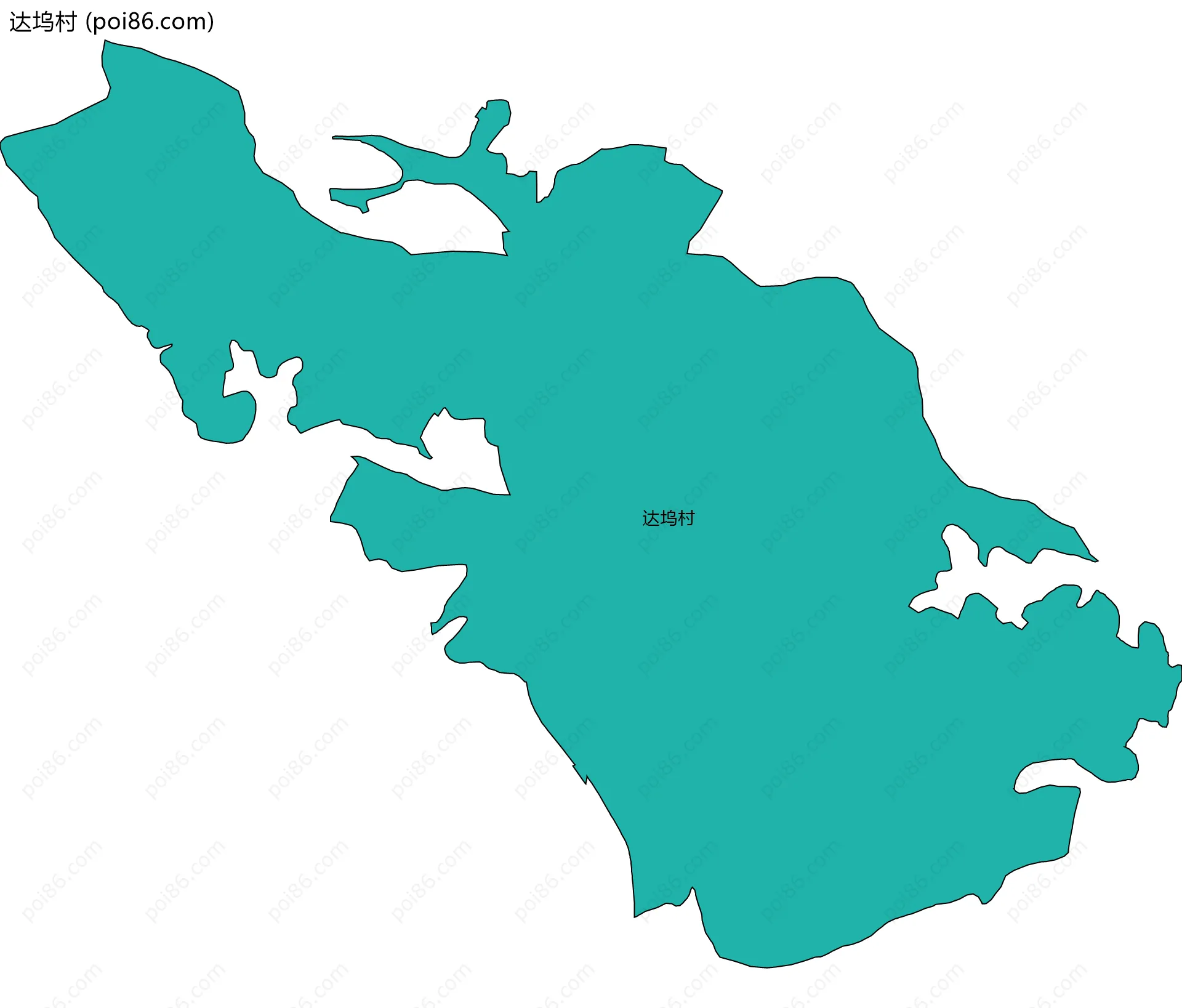 达坞村边界地图