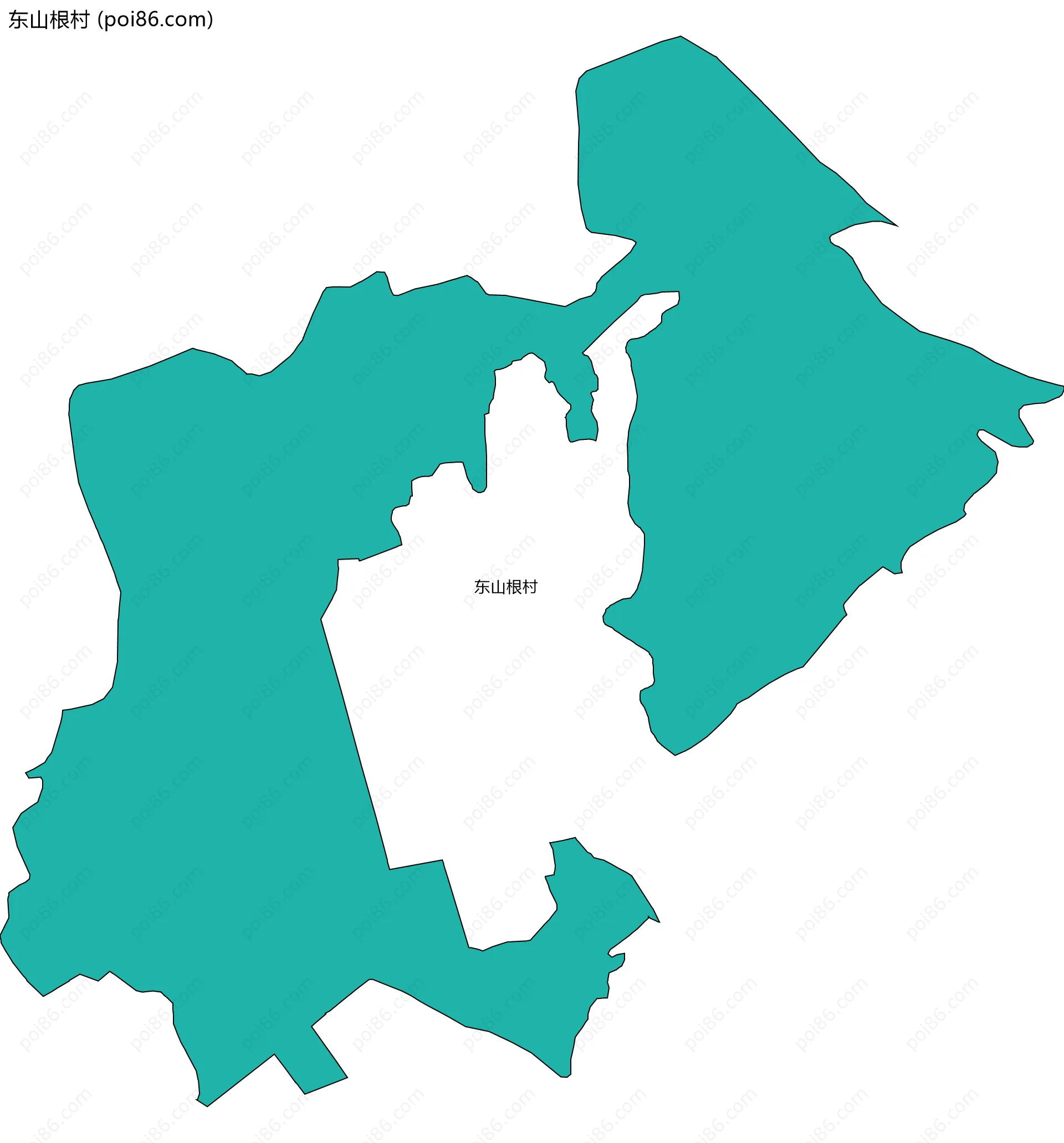 东山根村边界地图