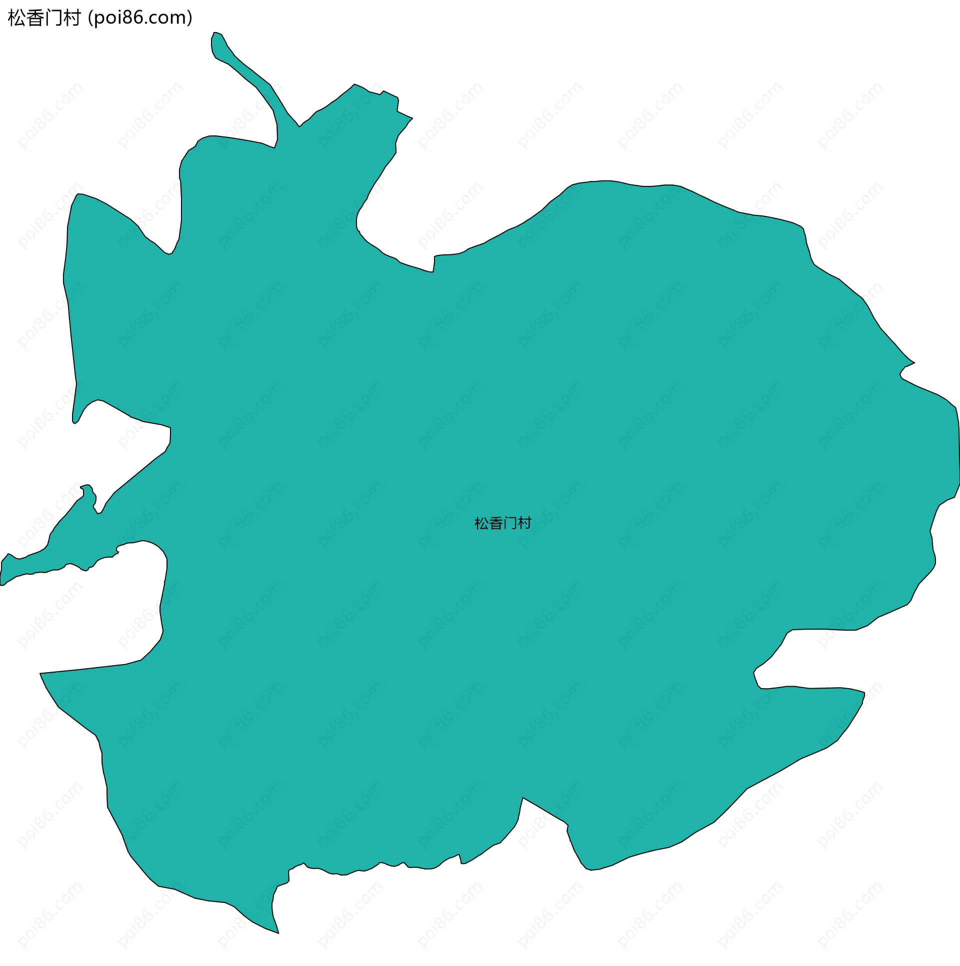 松香门村边界地图