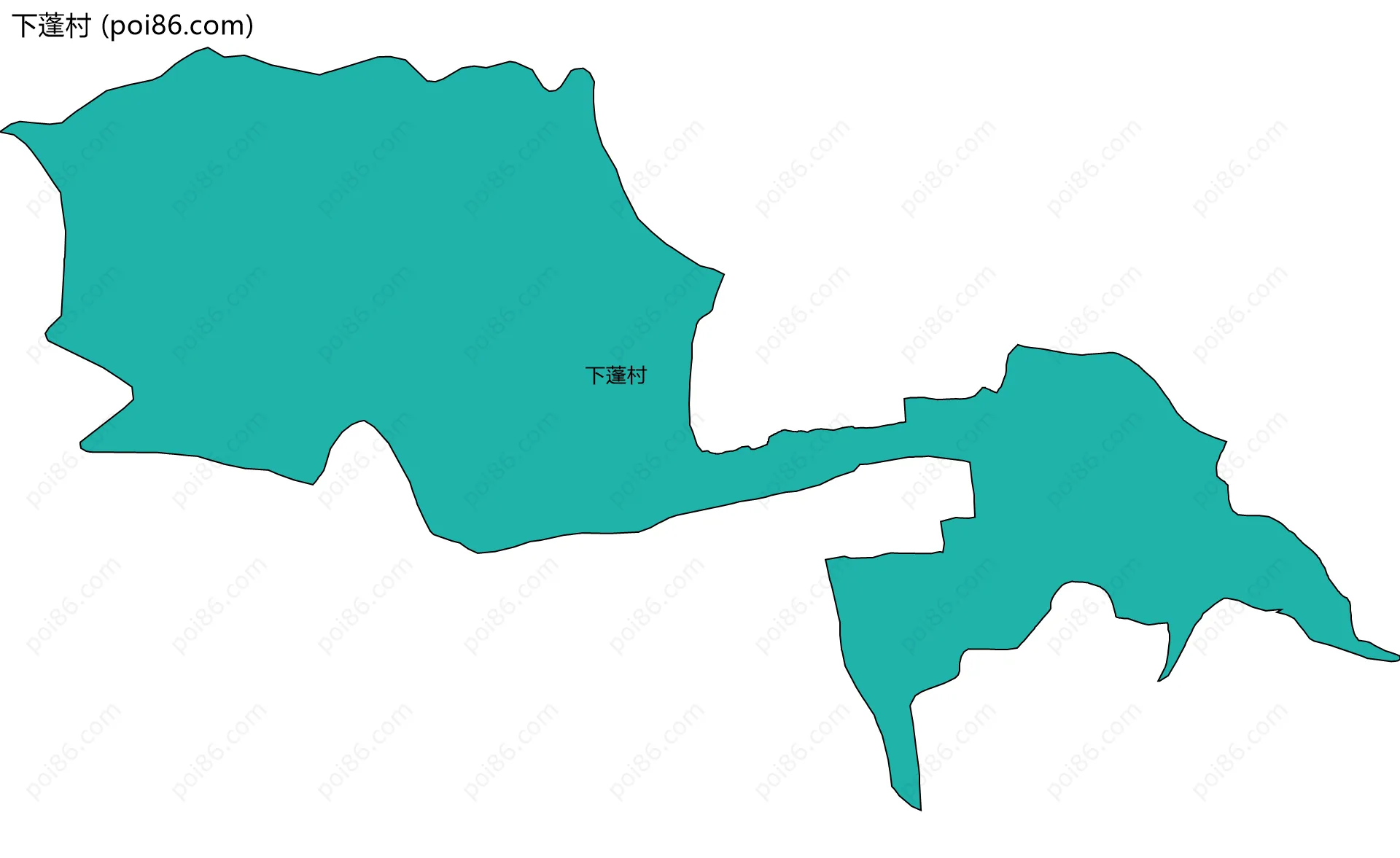 下蓬村边界地图