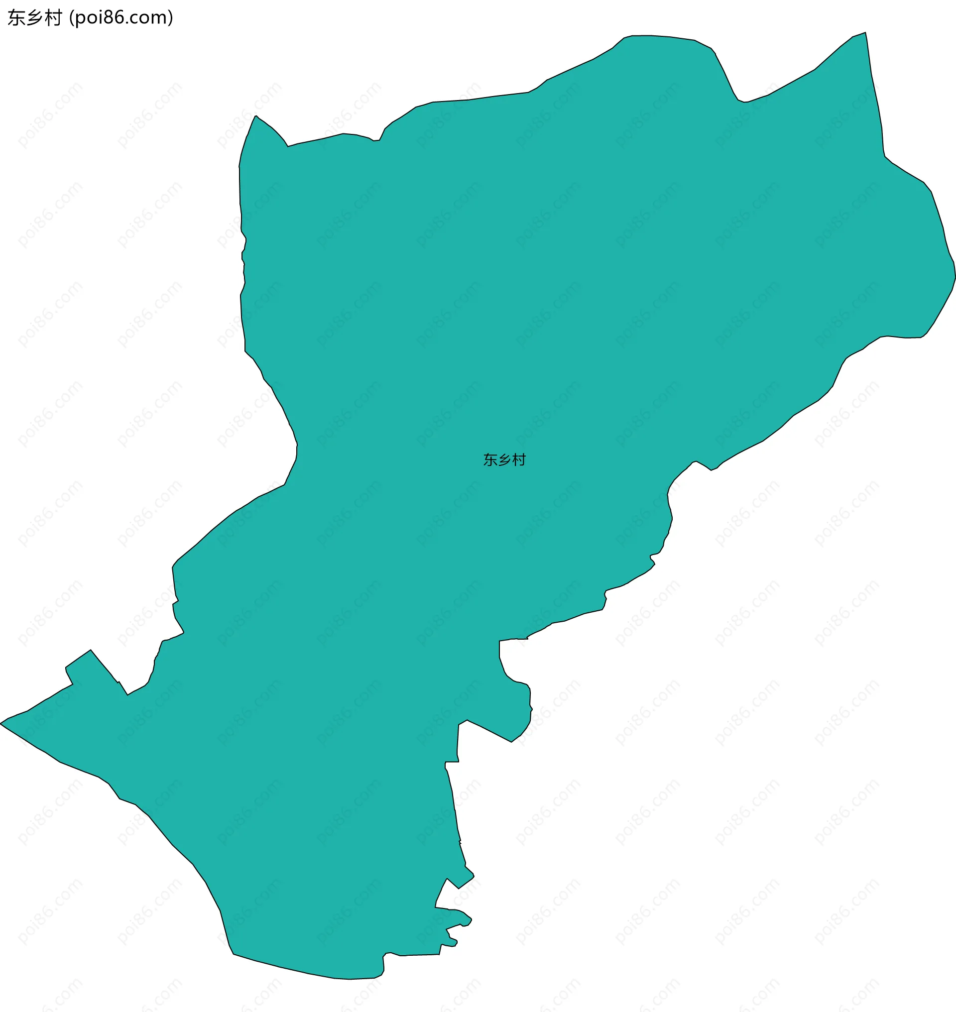 东乡村边界地图