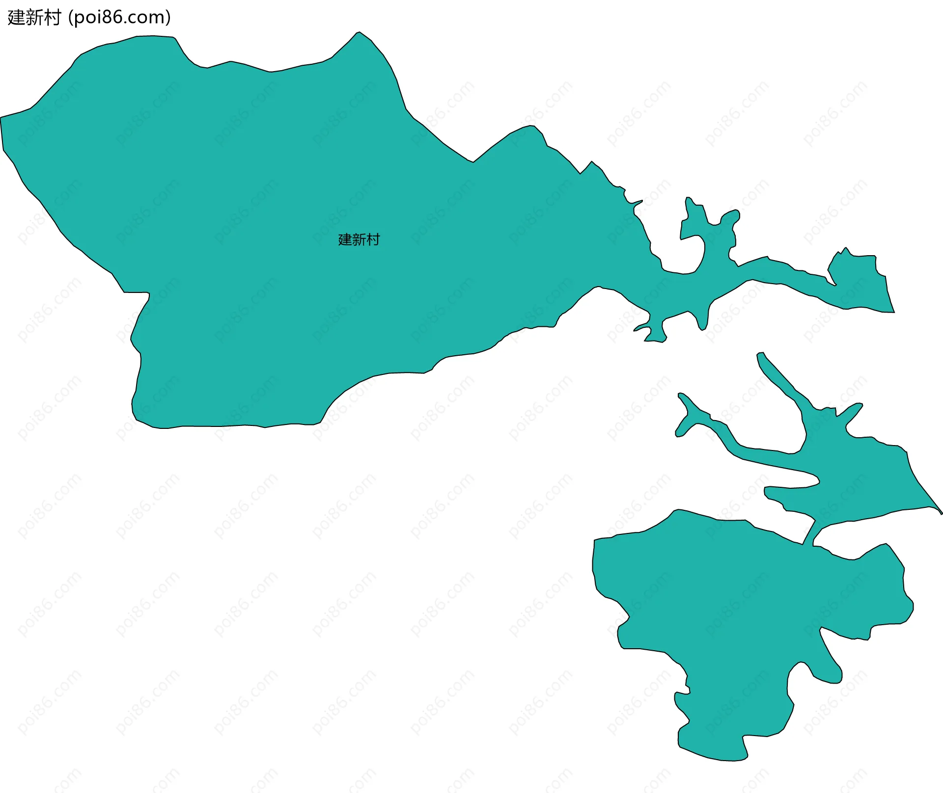 建新村边界地图