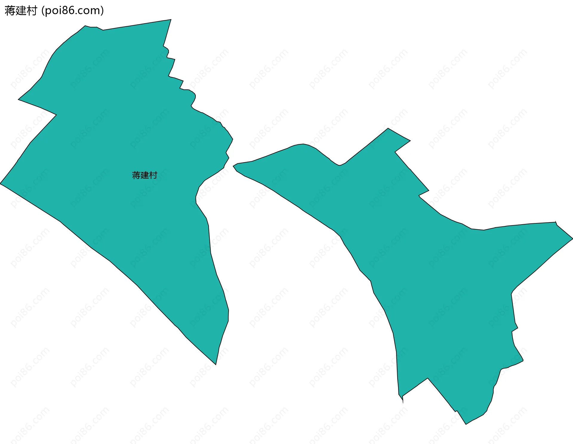 蒋建村边界地图
