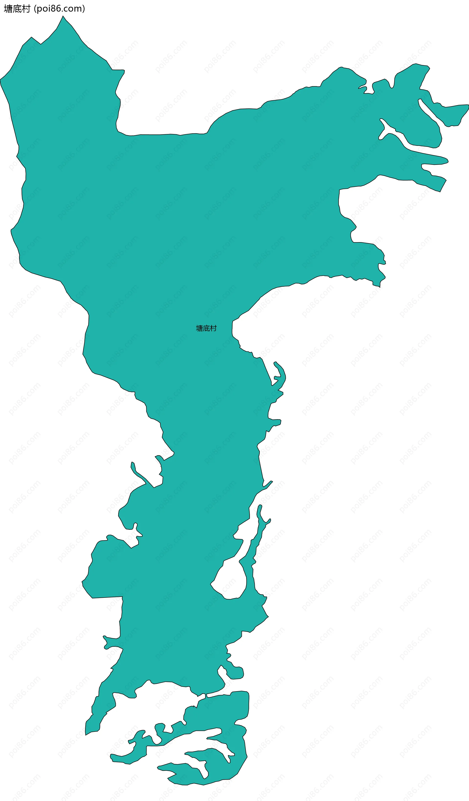 塘底村边界地图