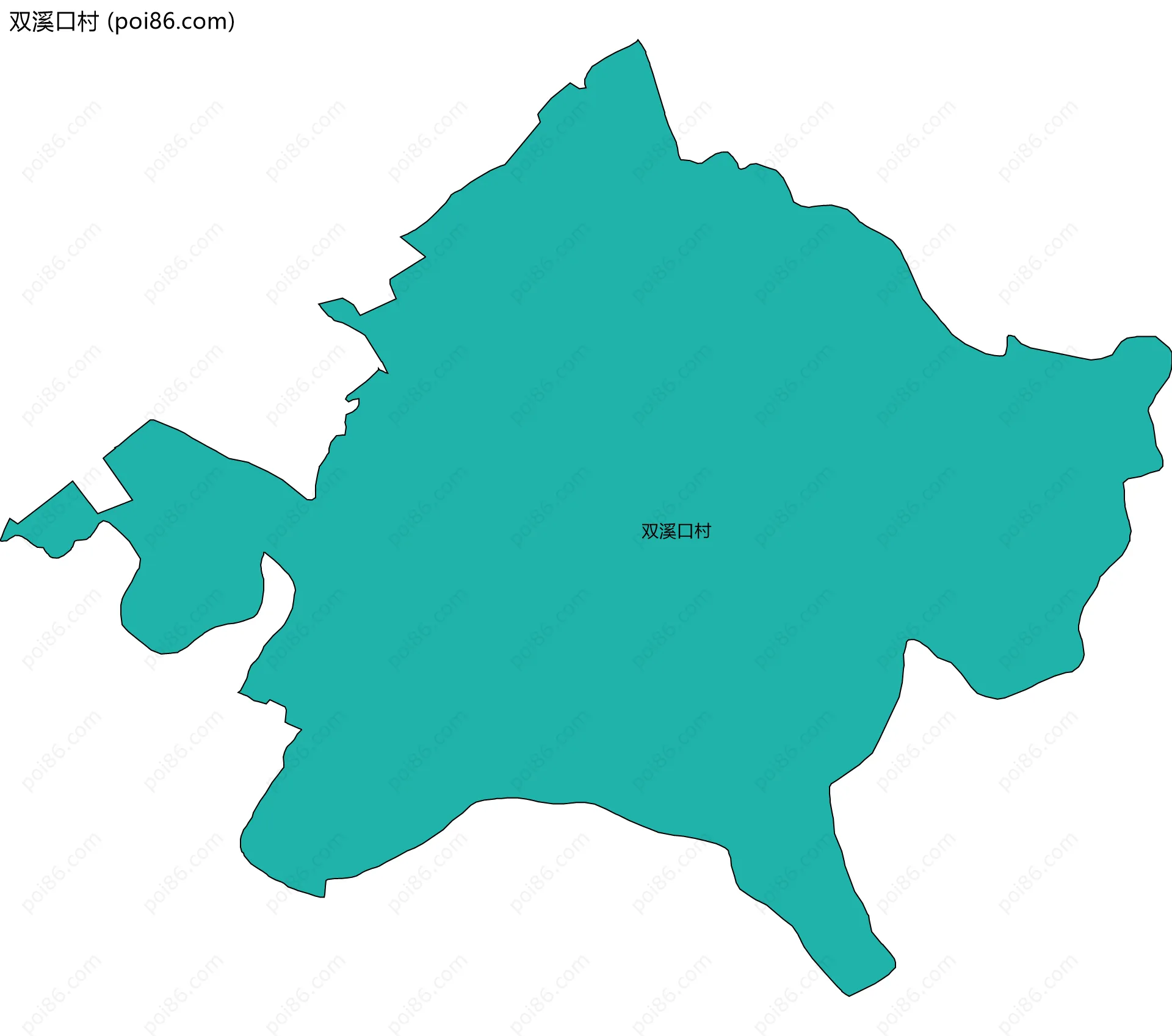 双溪口村边界地图