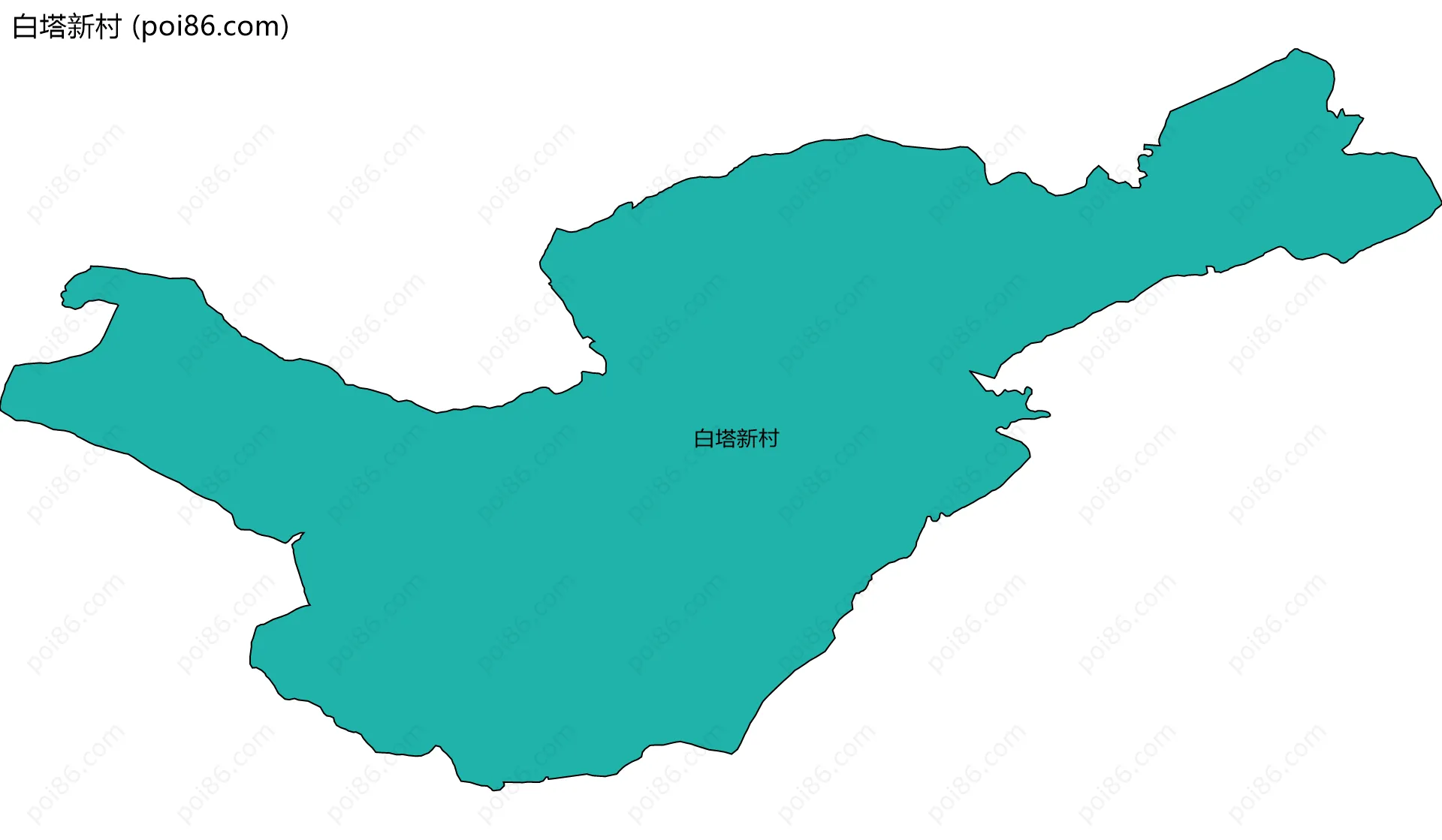白塔新村边界地图
