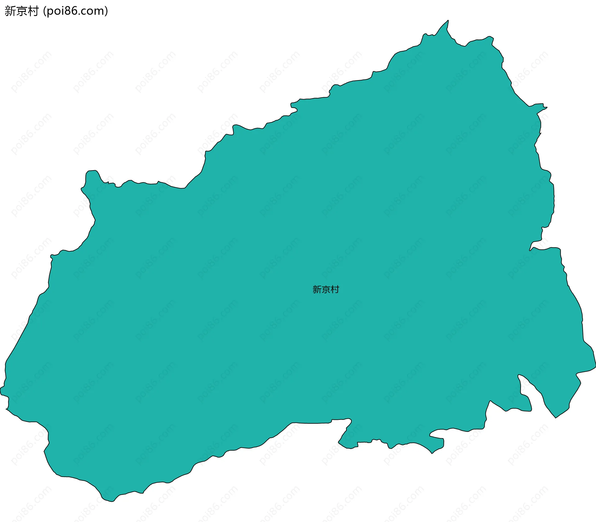 新京村边界地图