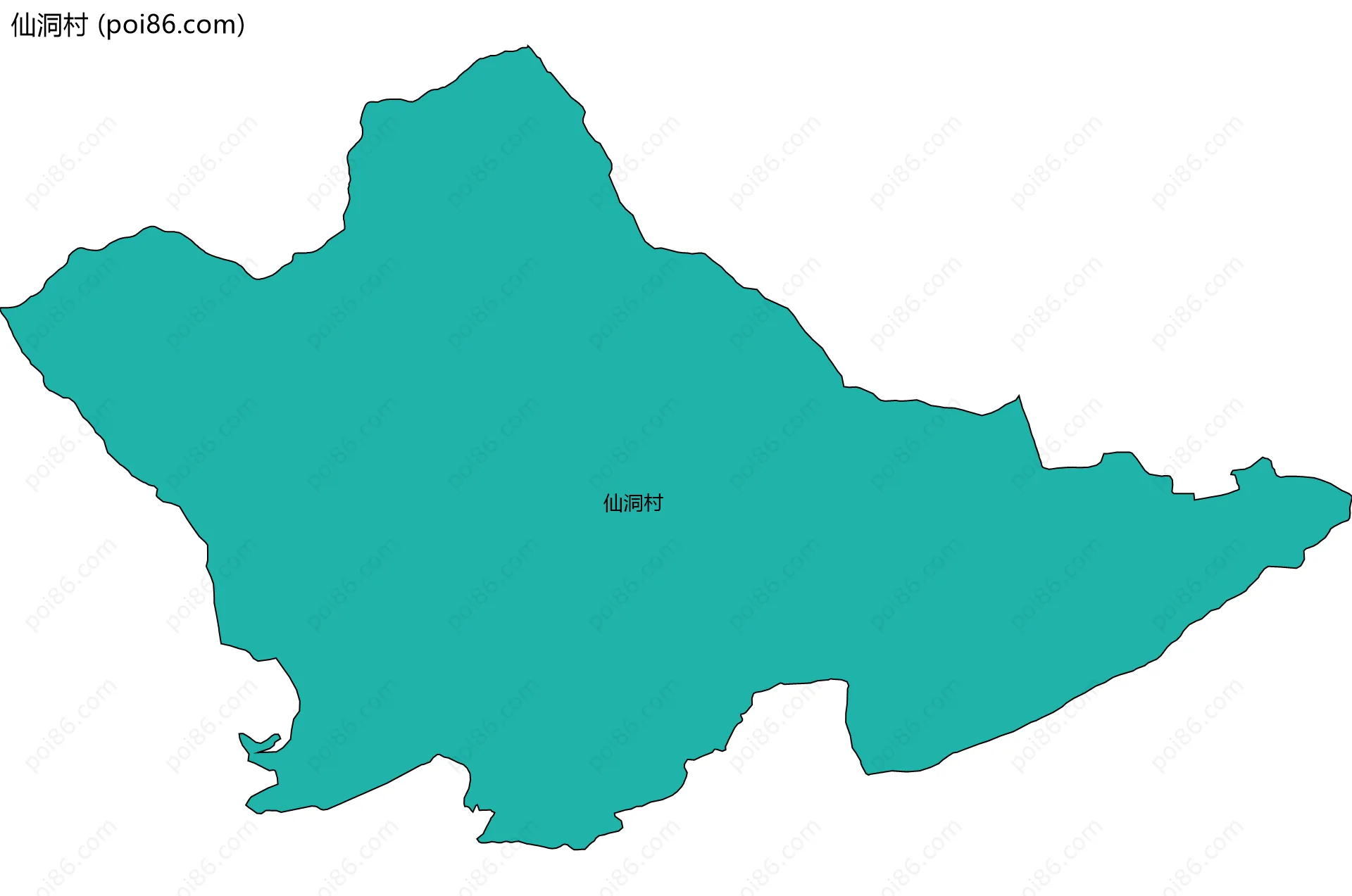 仙洞村边界地图
