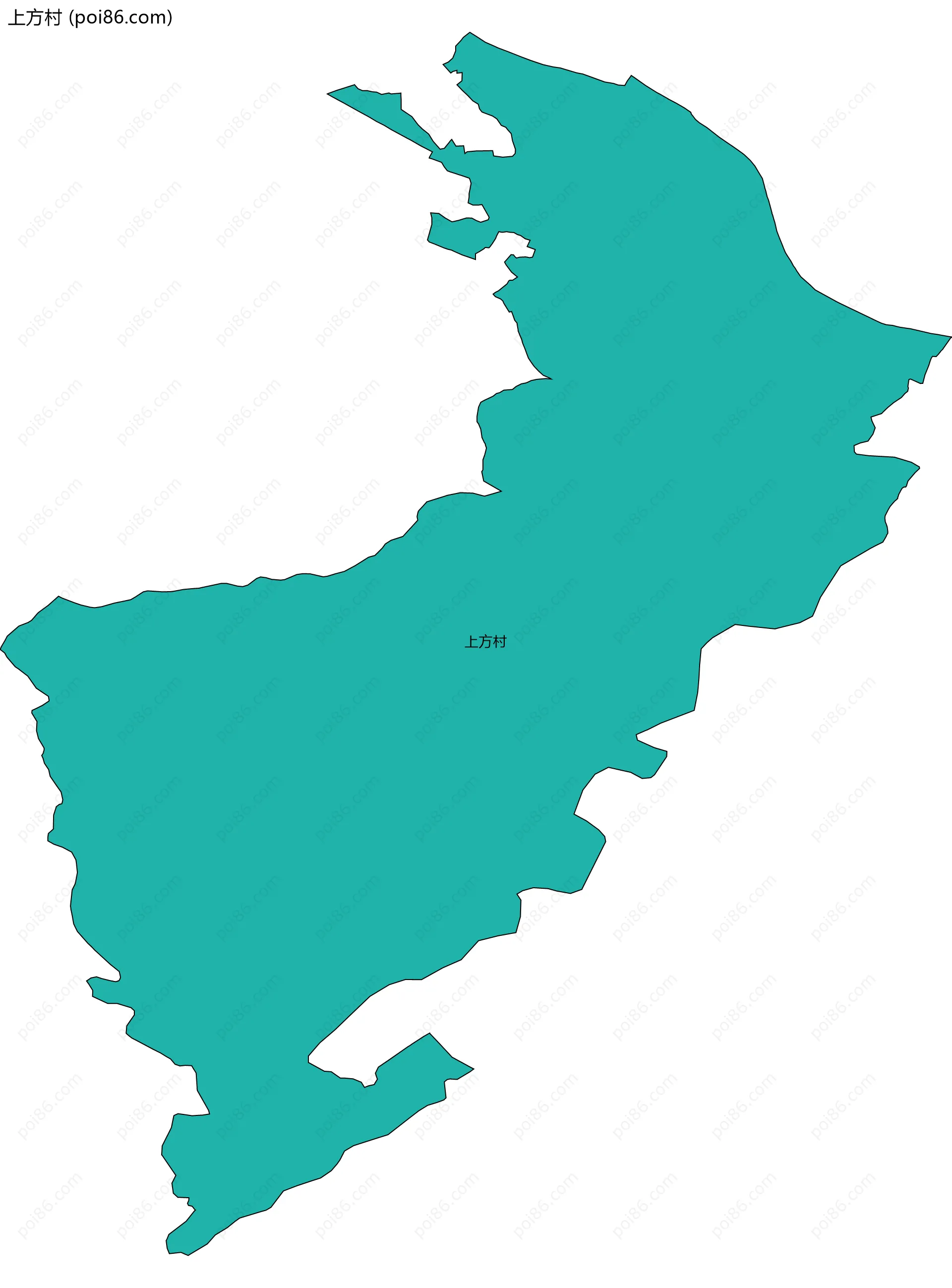 上方村边界地图