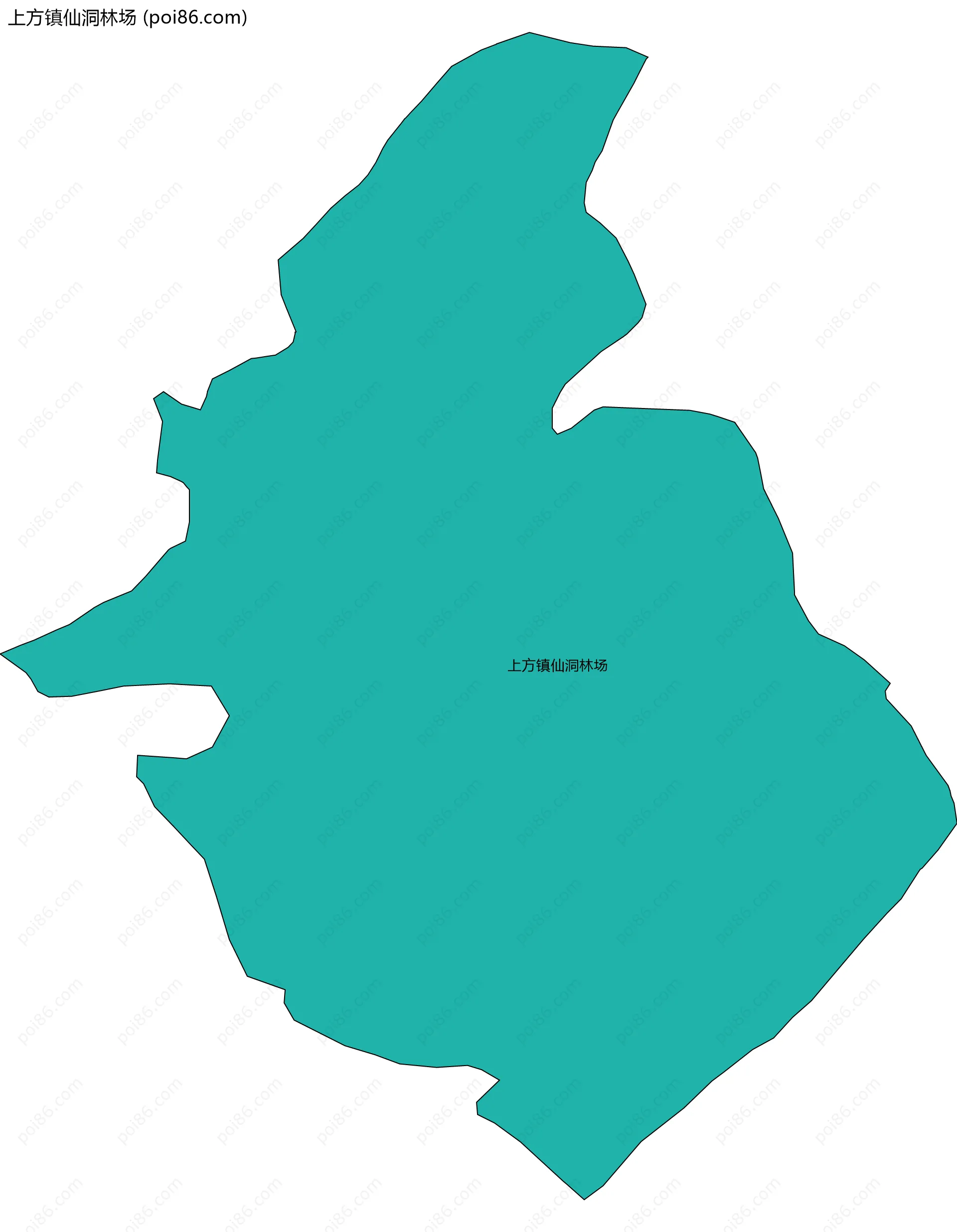 上方镇仙洞林场边界地图