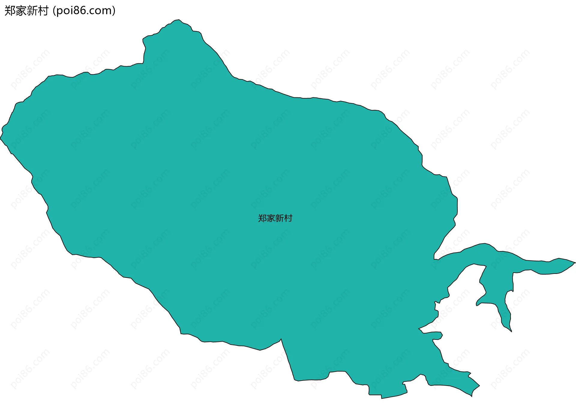 郑家新村边界地图