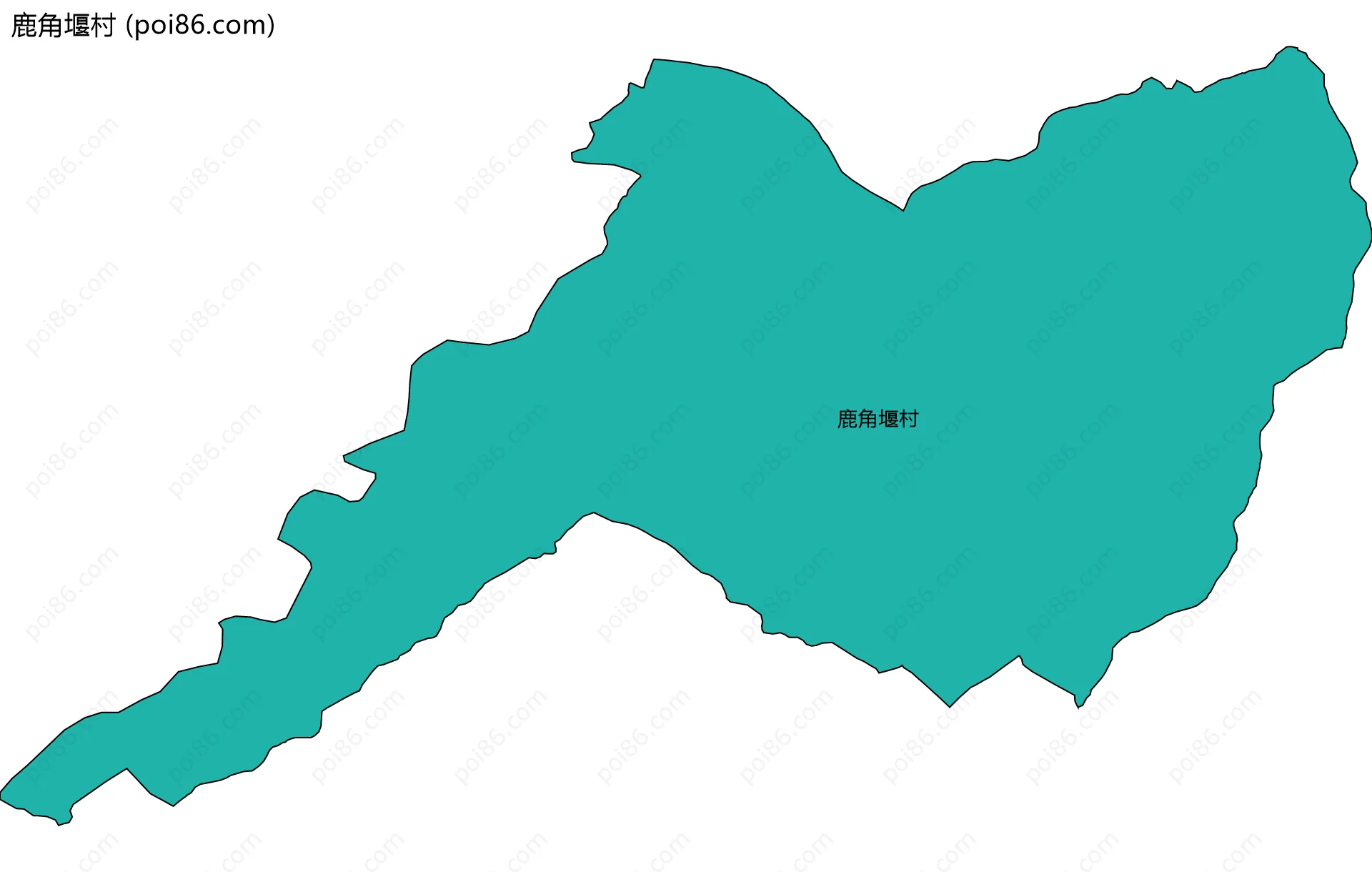 鹿角堰村边界地图