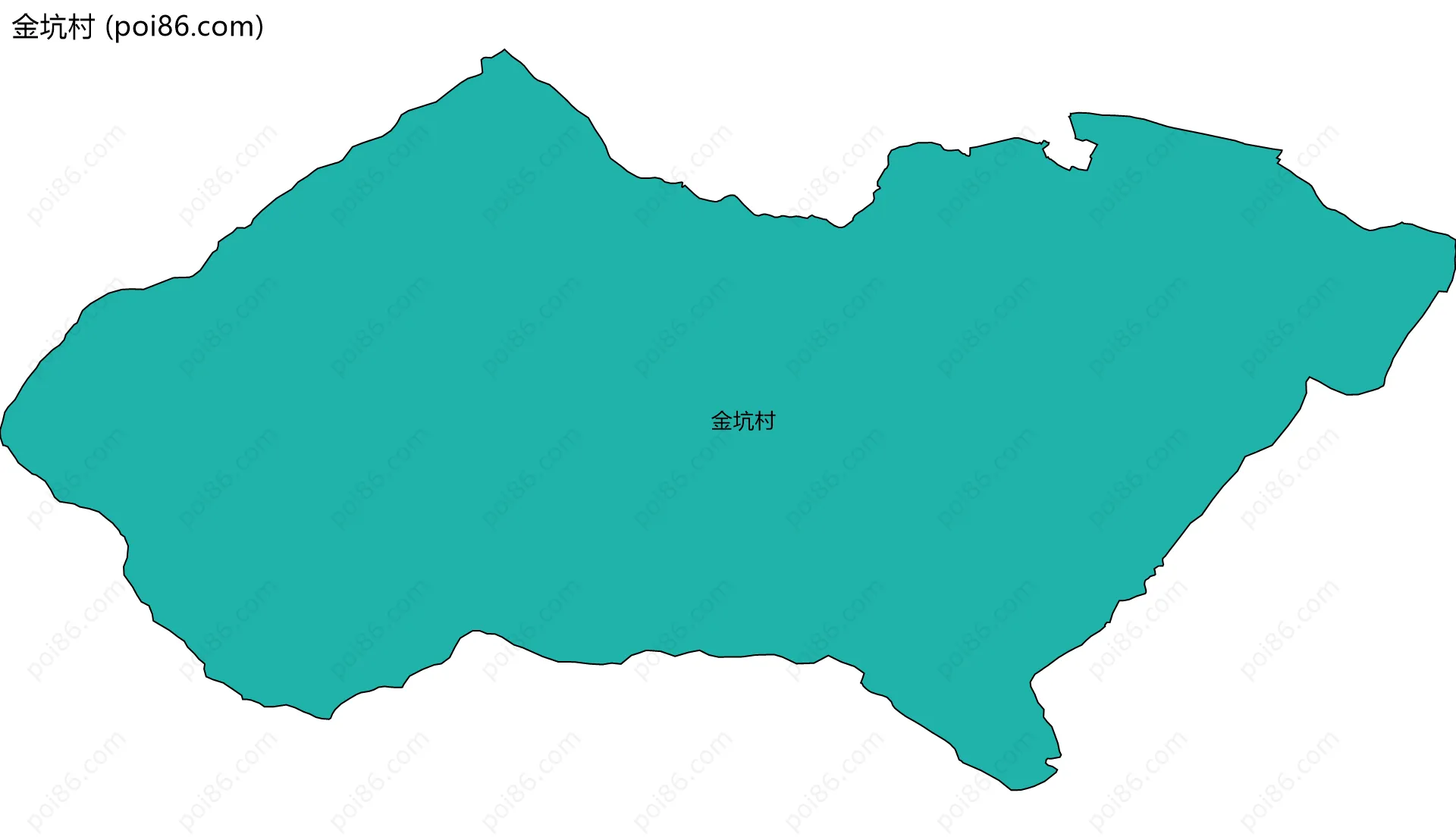 金坑村边界地图