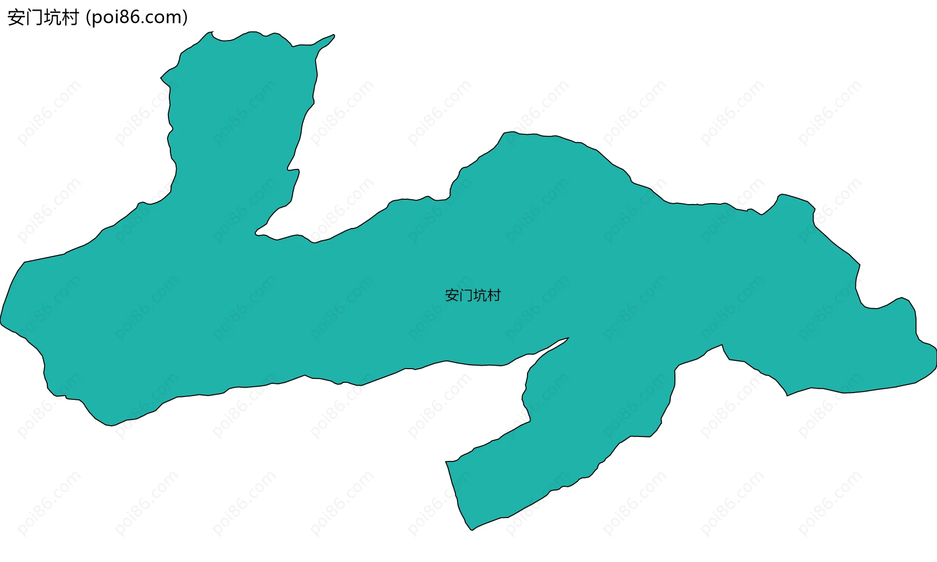 安门坑村边界地图