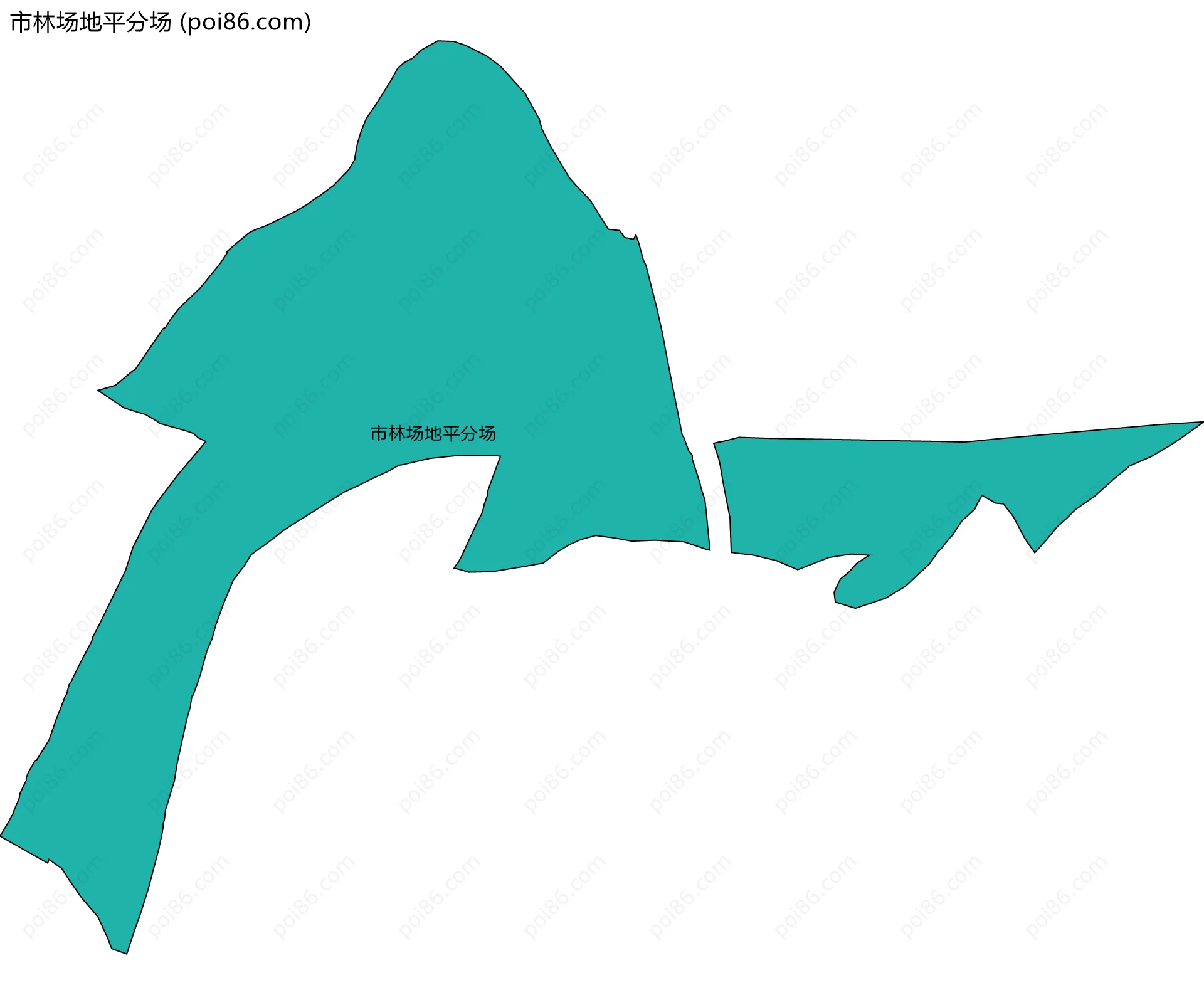 市林场地平分场边界地图