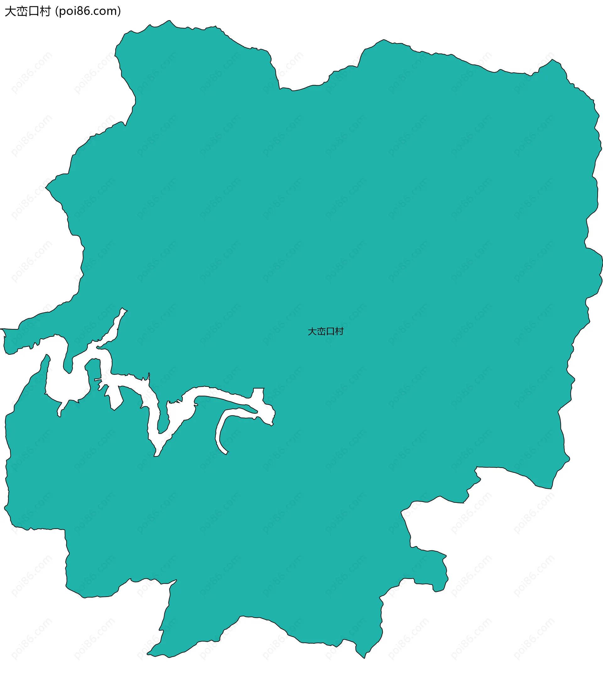 大峦口村边界地图