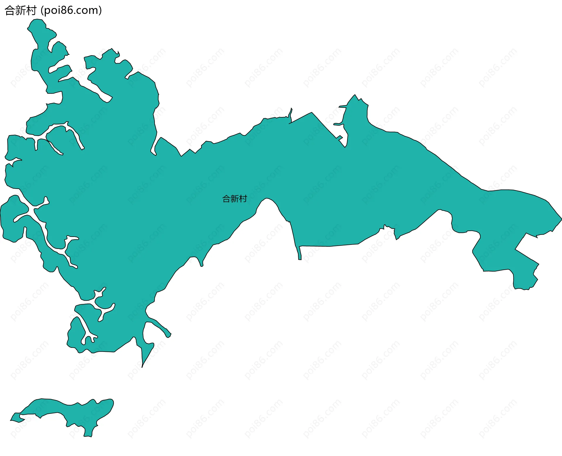 合新村边界地图