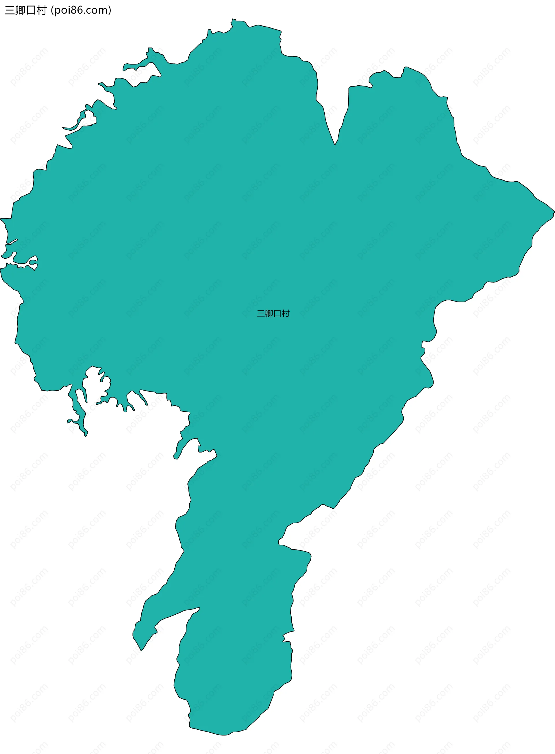 三卿口村边界地图