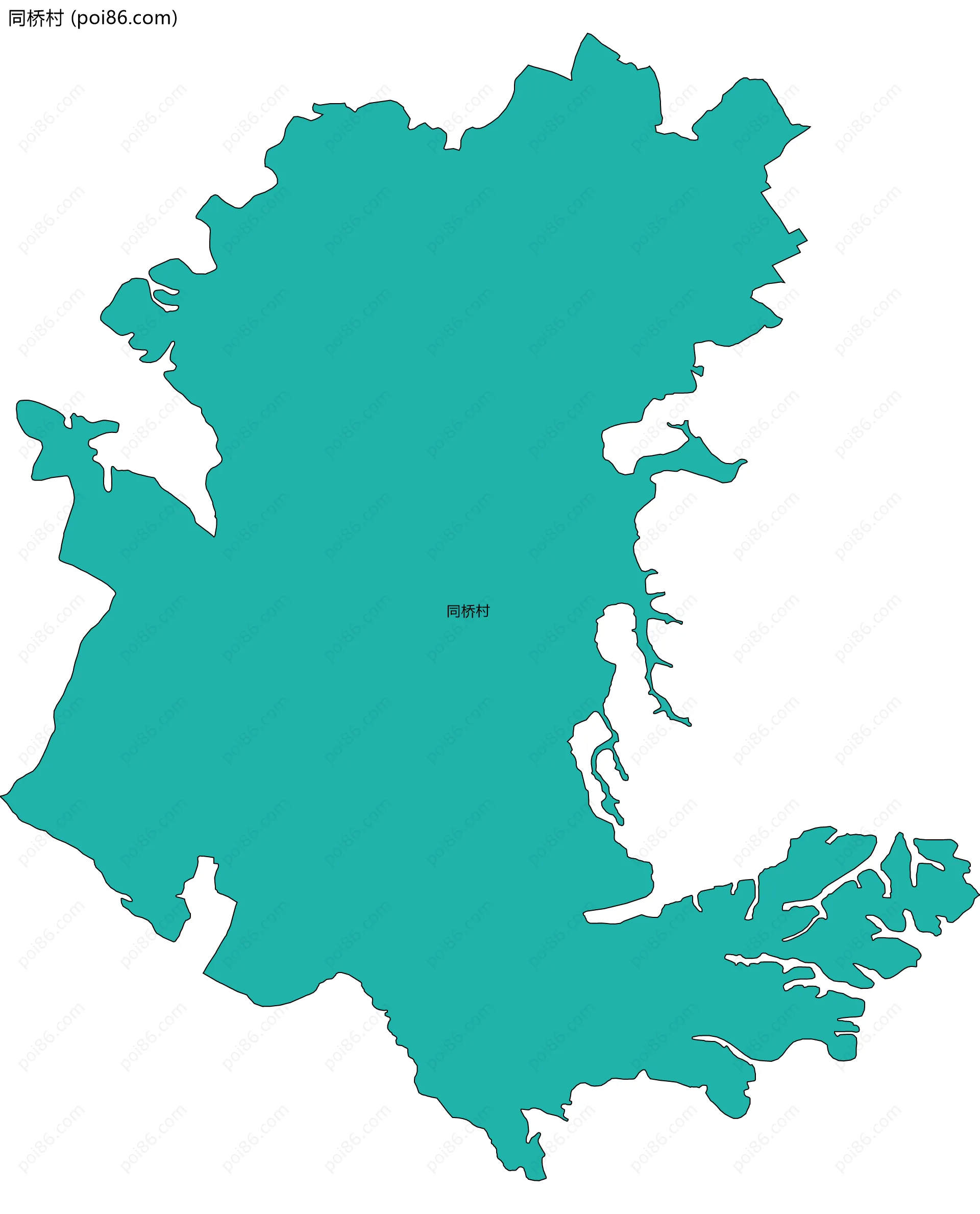 同桥村边界地图