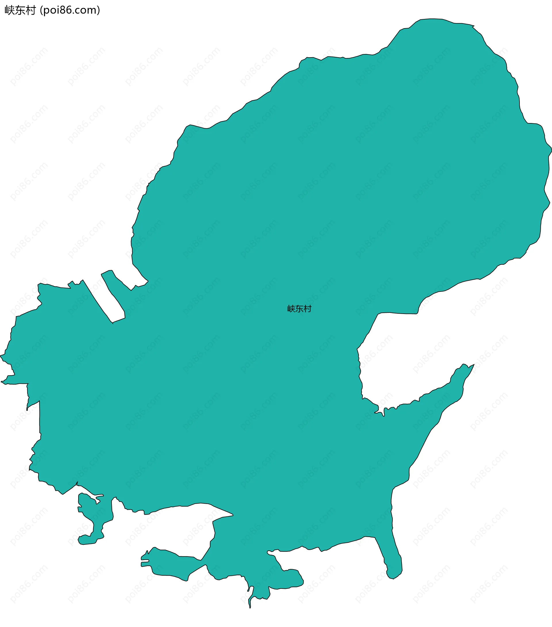 峡东村边界地图