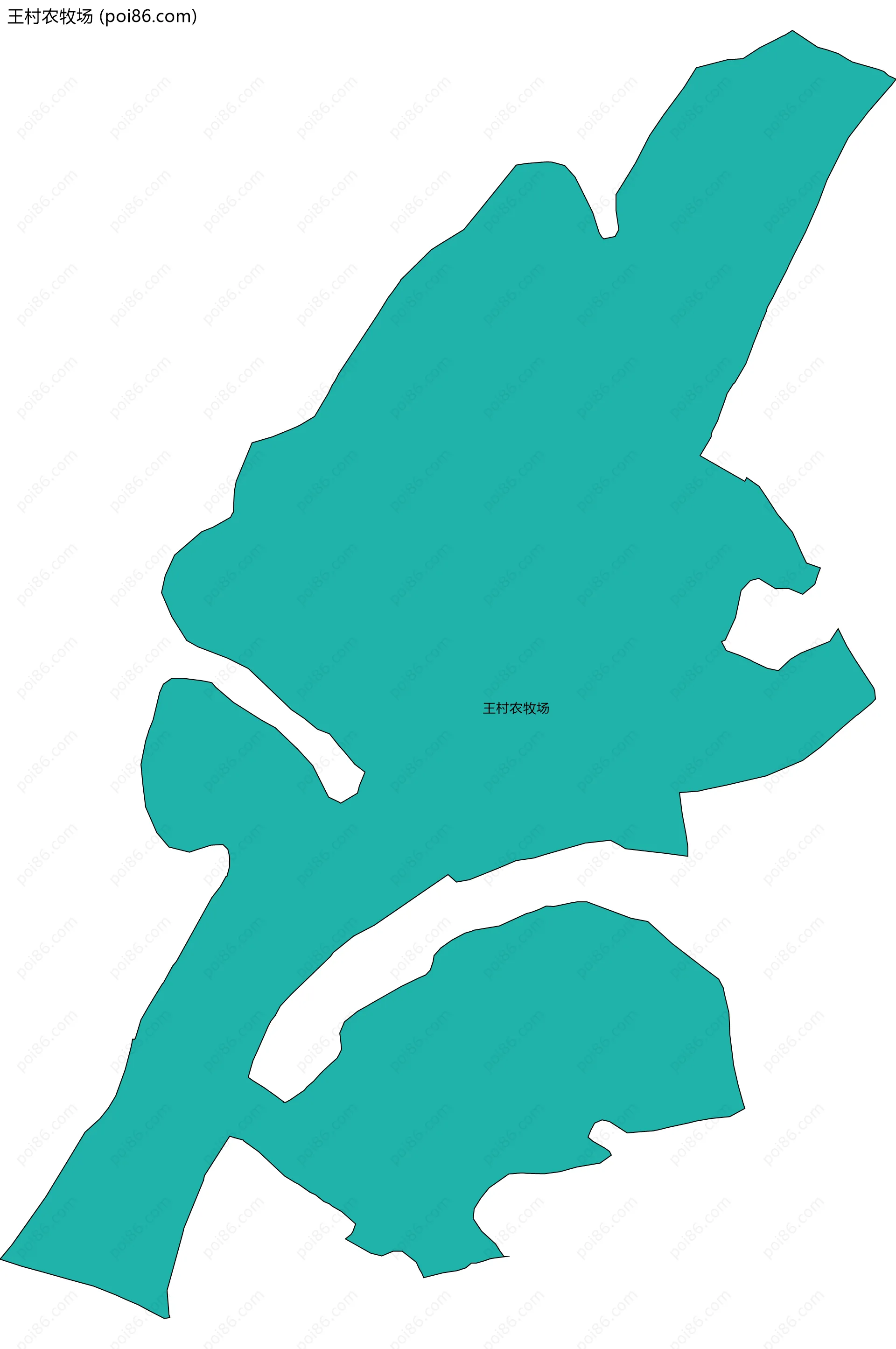 王村农牧场边界地图