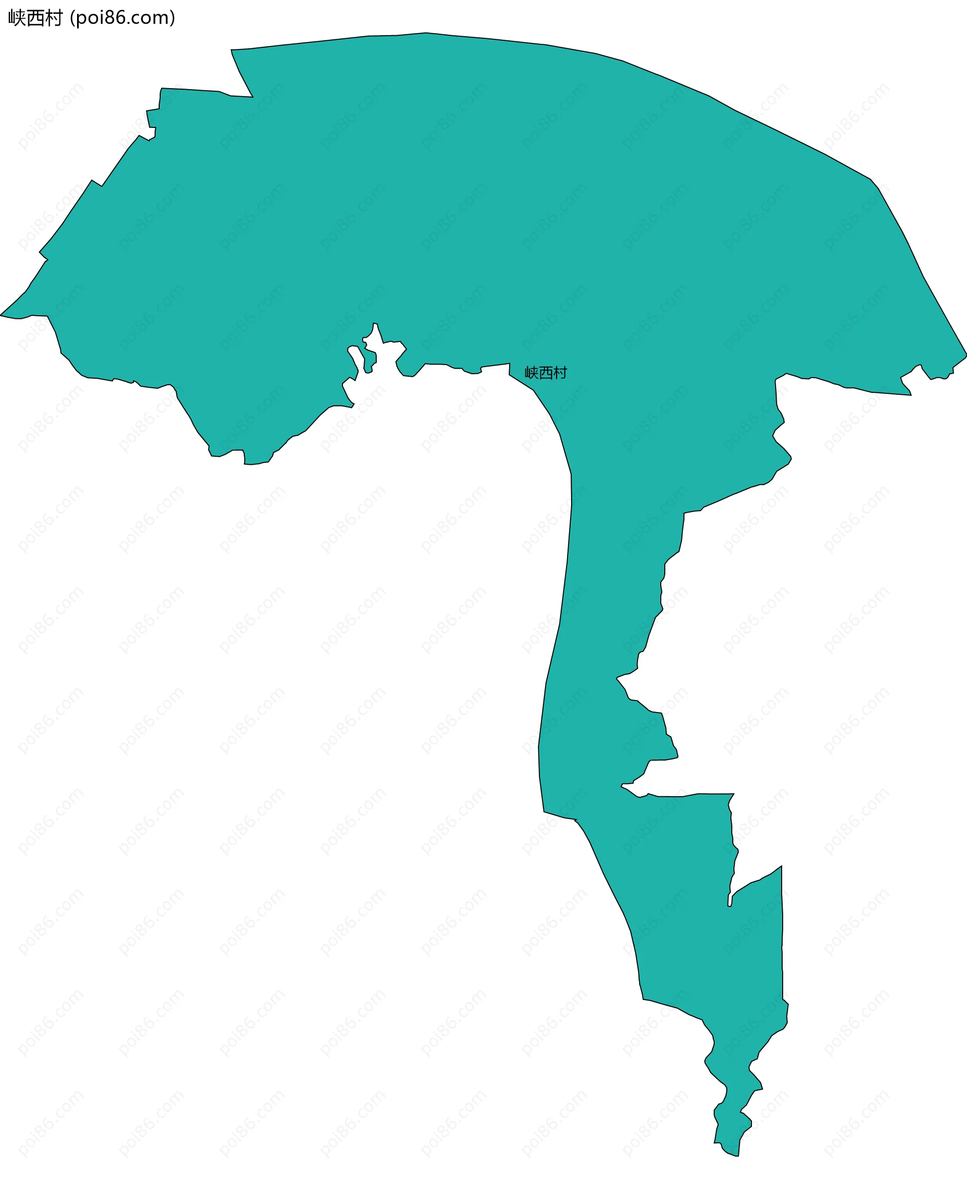 峡西村边界地图