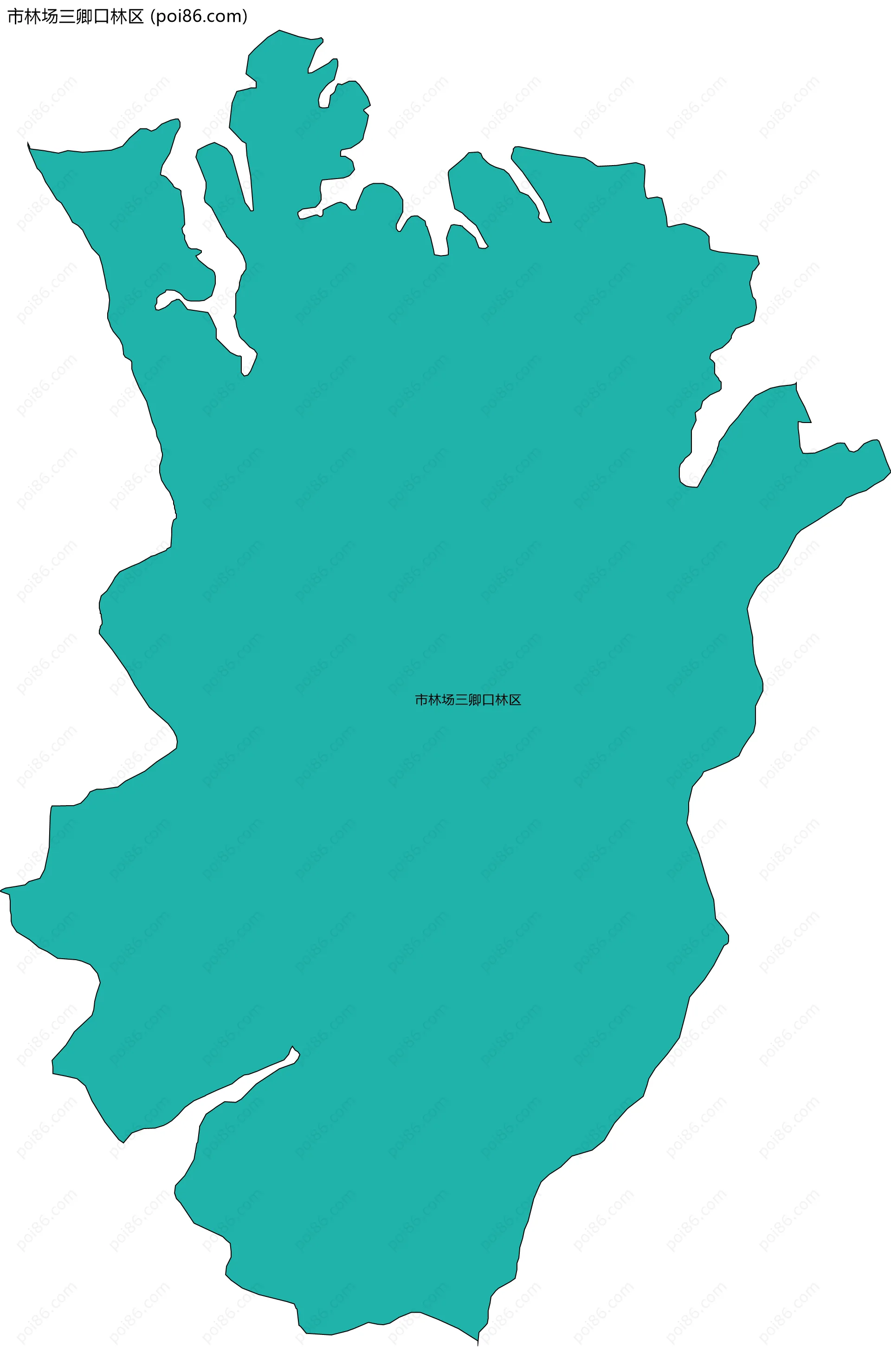 市林场三卿口林区边界地图