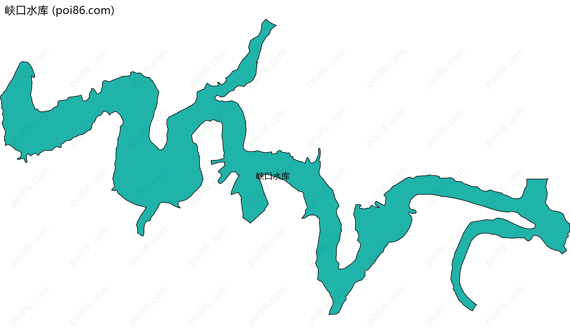 峡口水库边界地图