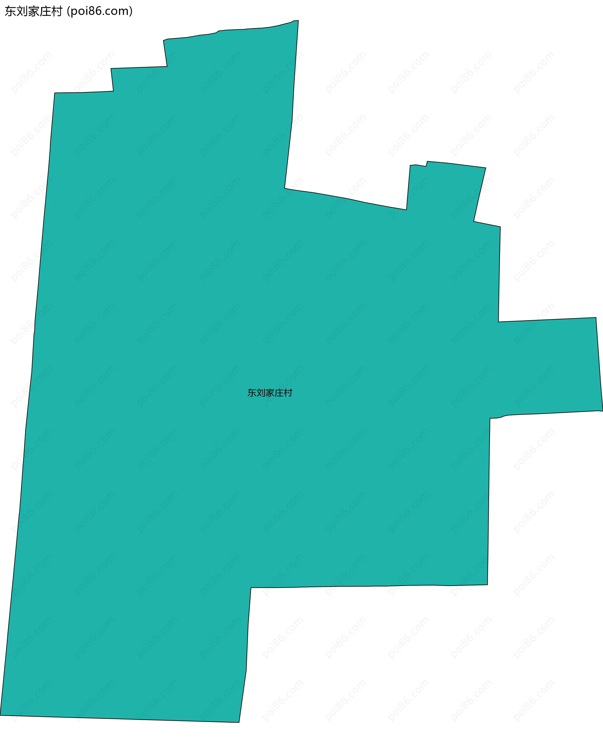 东刘家庄村边界地图