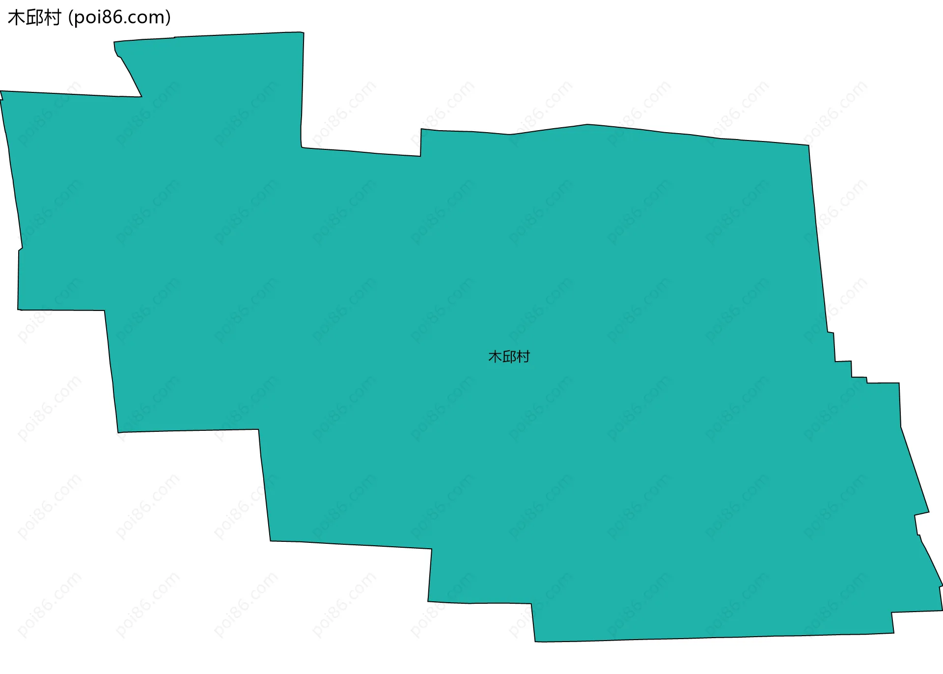 木邱村边界地图