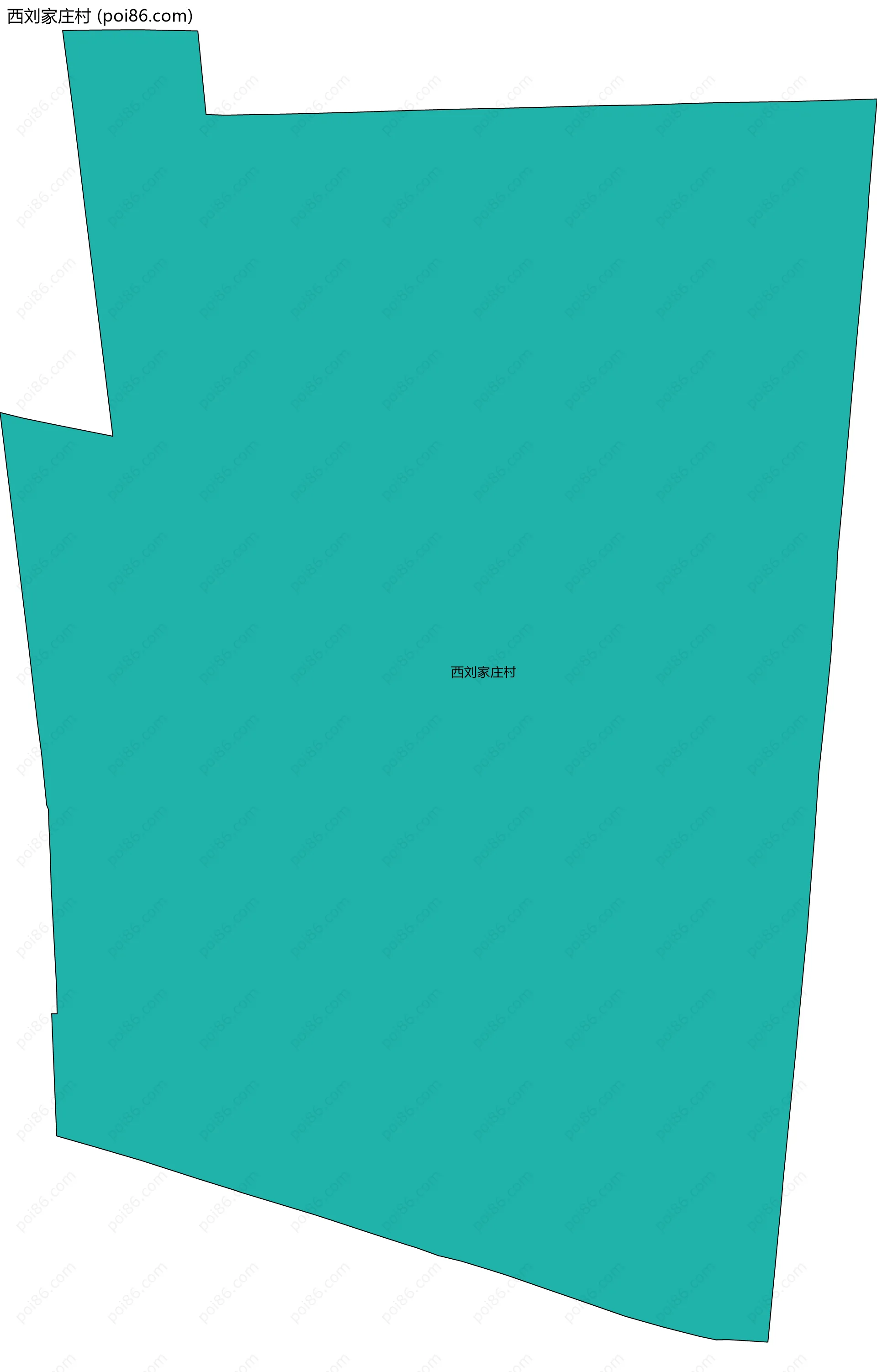 西刘家庄村边界地图