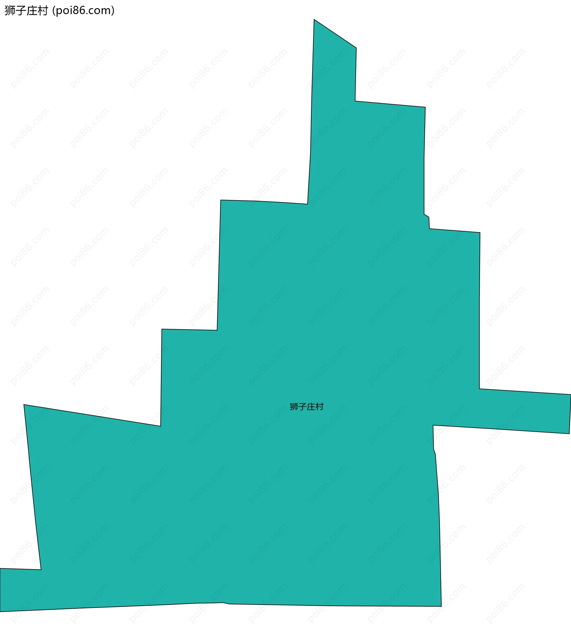 狮子庄村边界地图