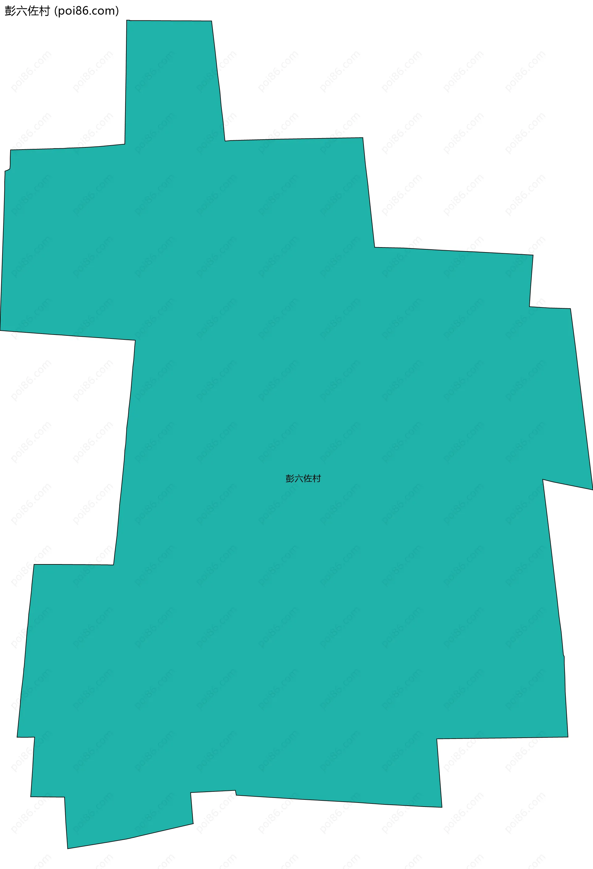 彭六佐村边界地图