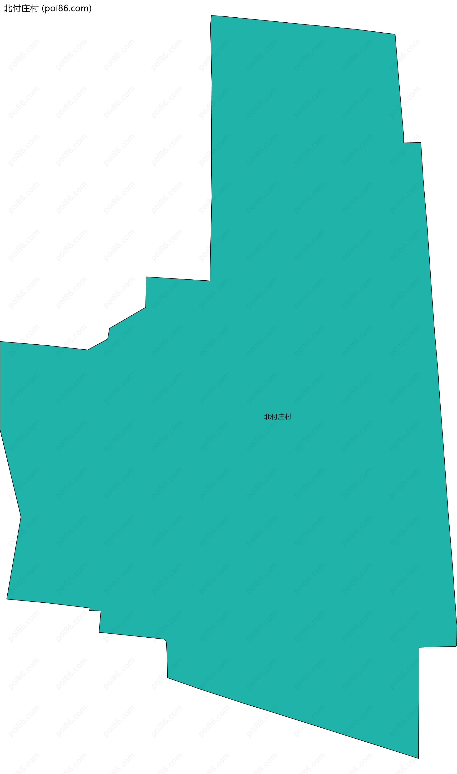 北付庄村边界地图