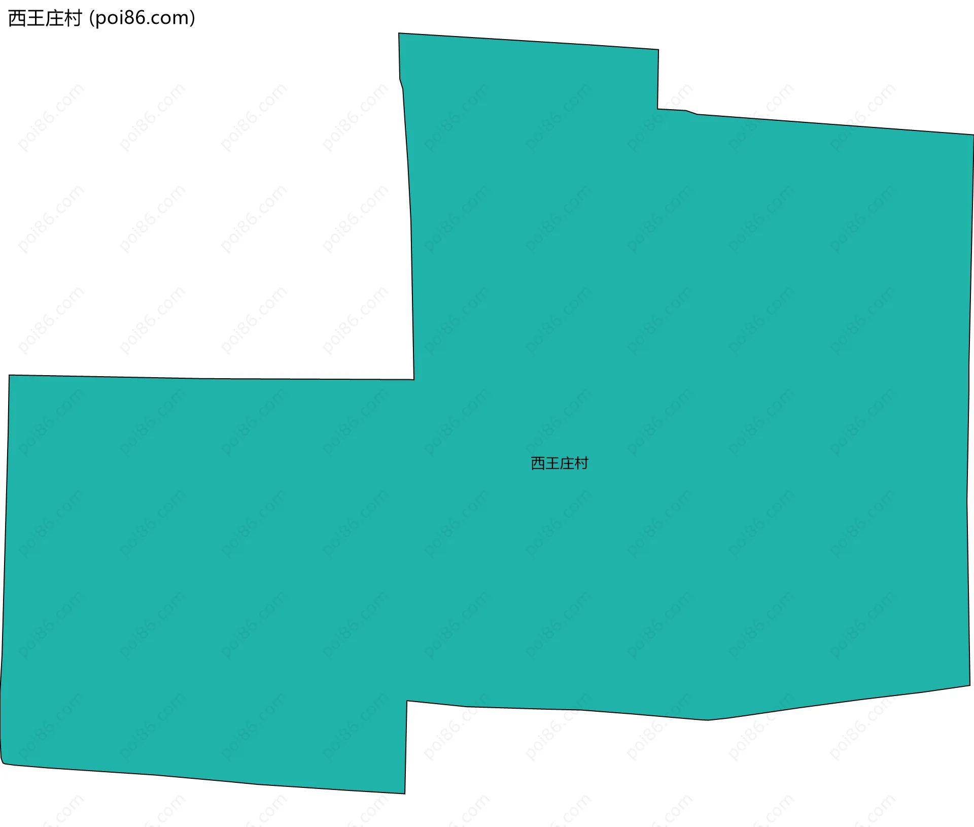 西王庄村边界地图