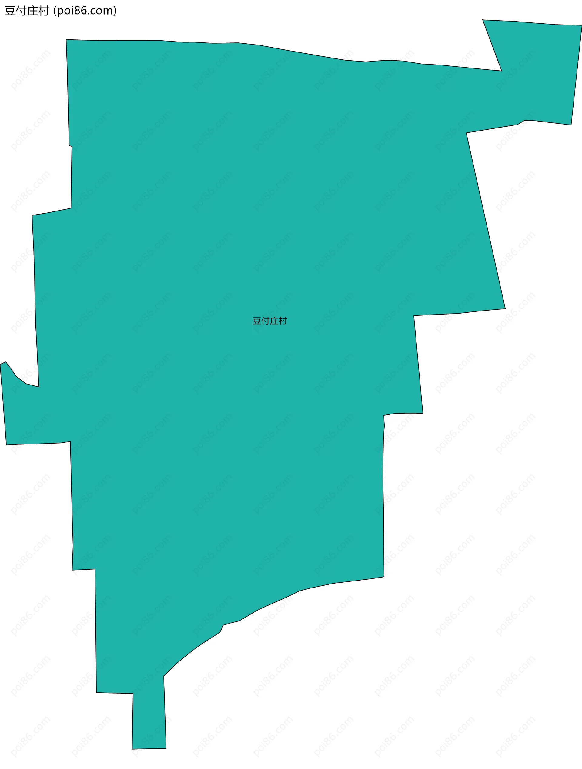 豆付庄村边界地图