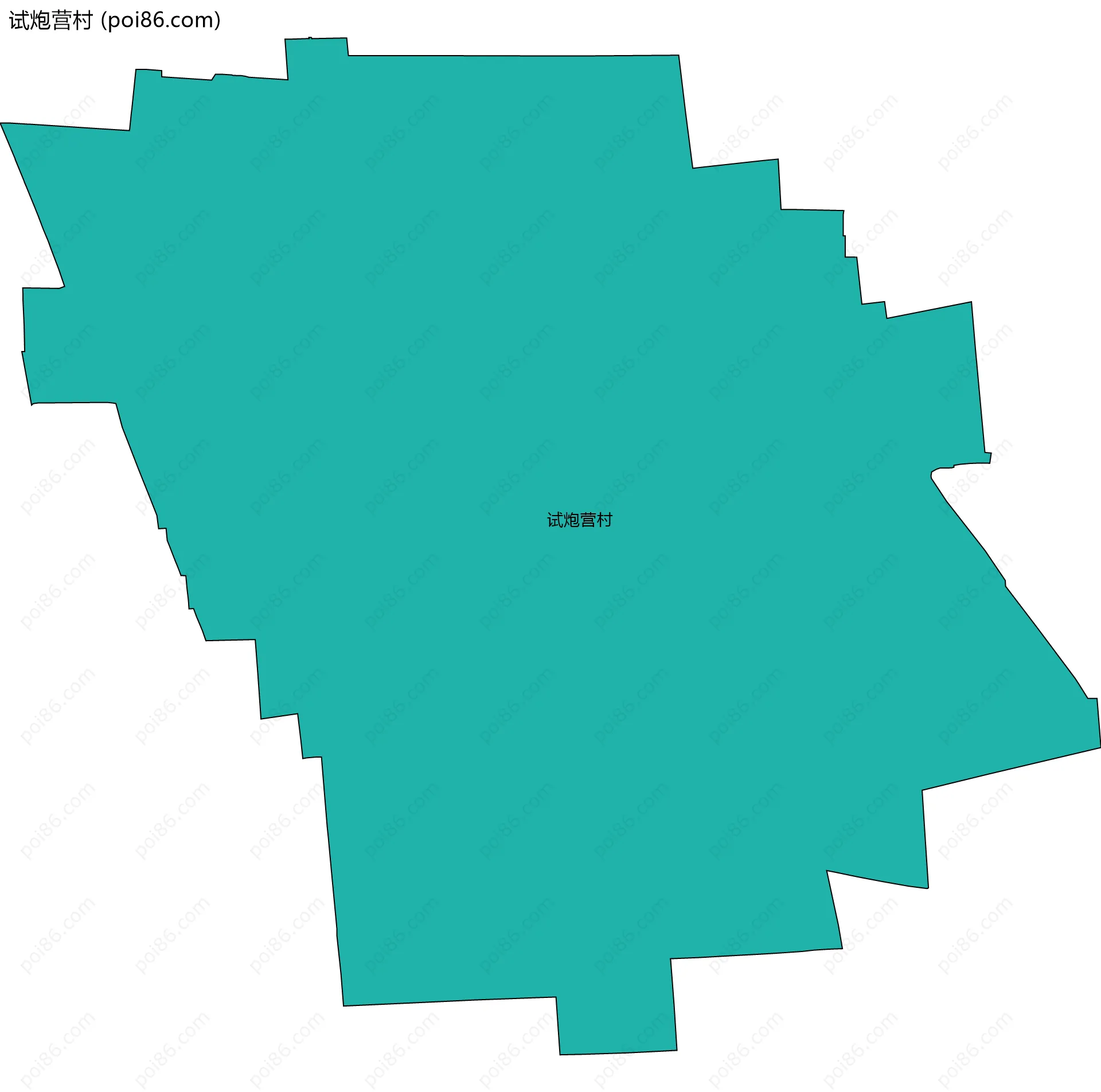 试炮营村边界地图