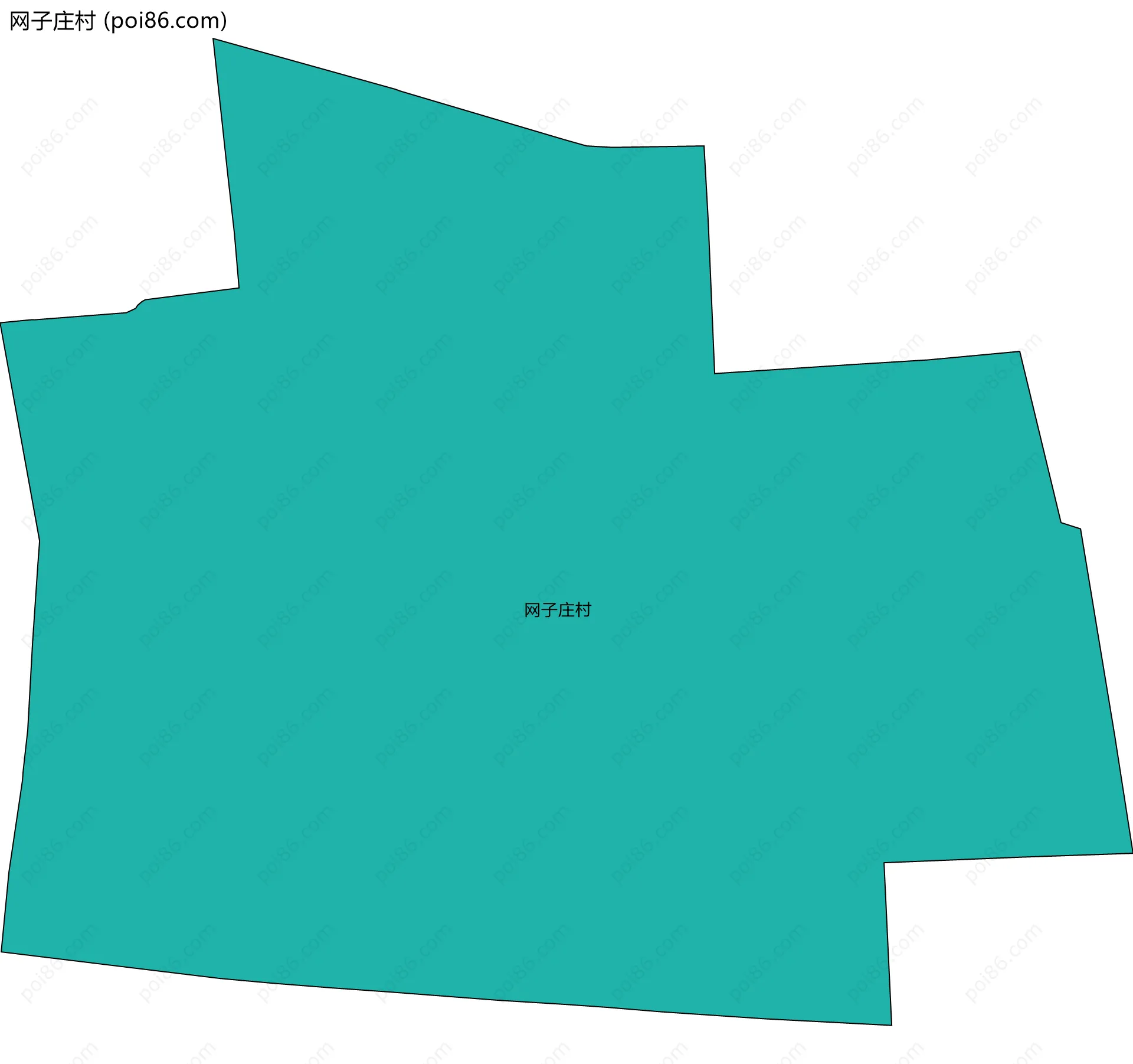 网子庄村边界地图