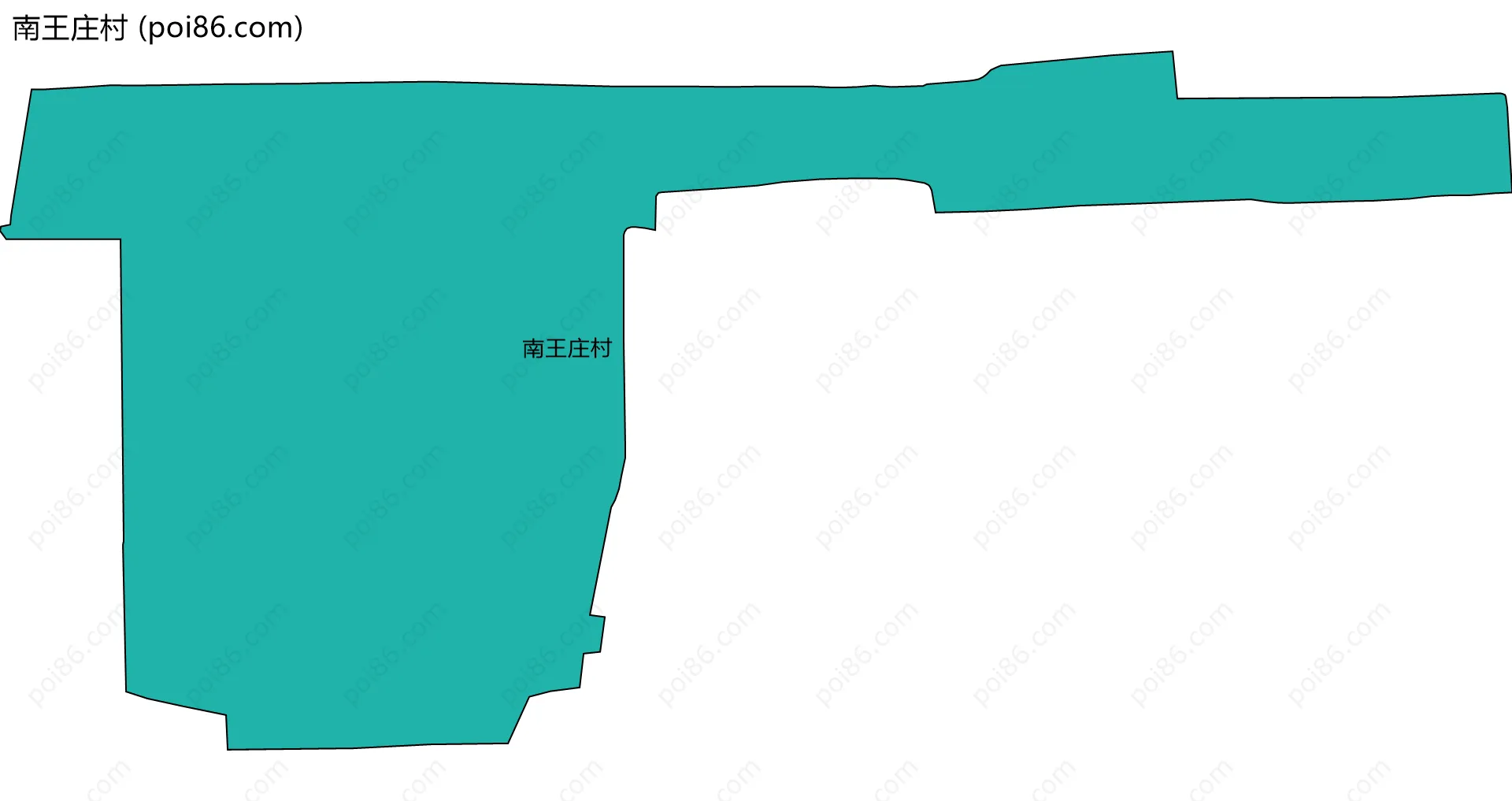 南王庄村边界地图