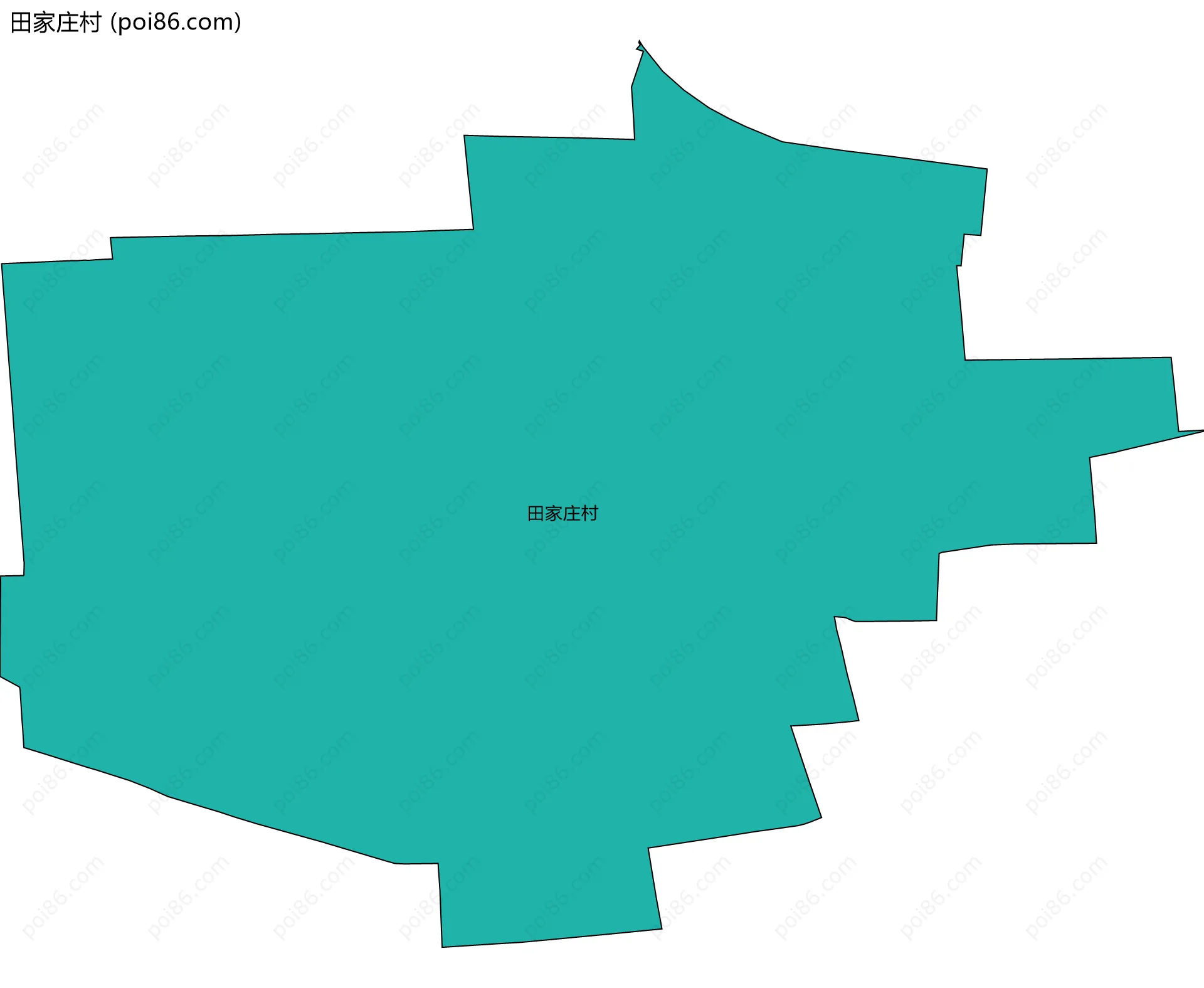 田家庄村边界地图