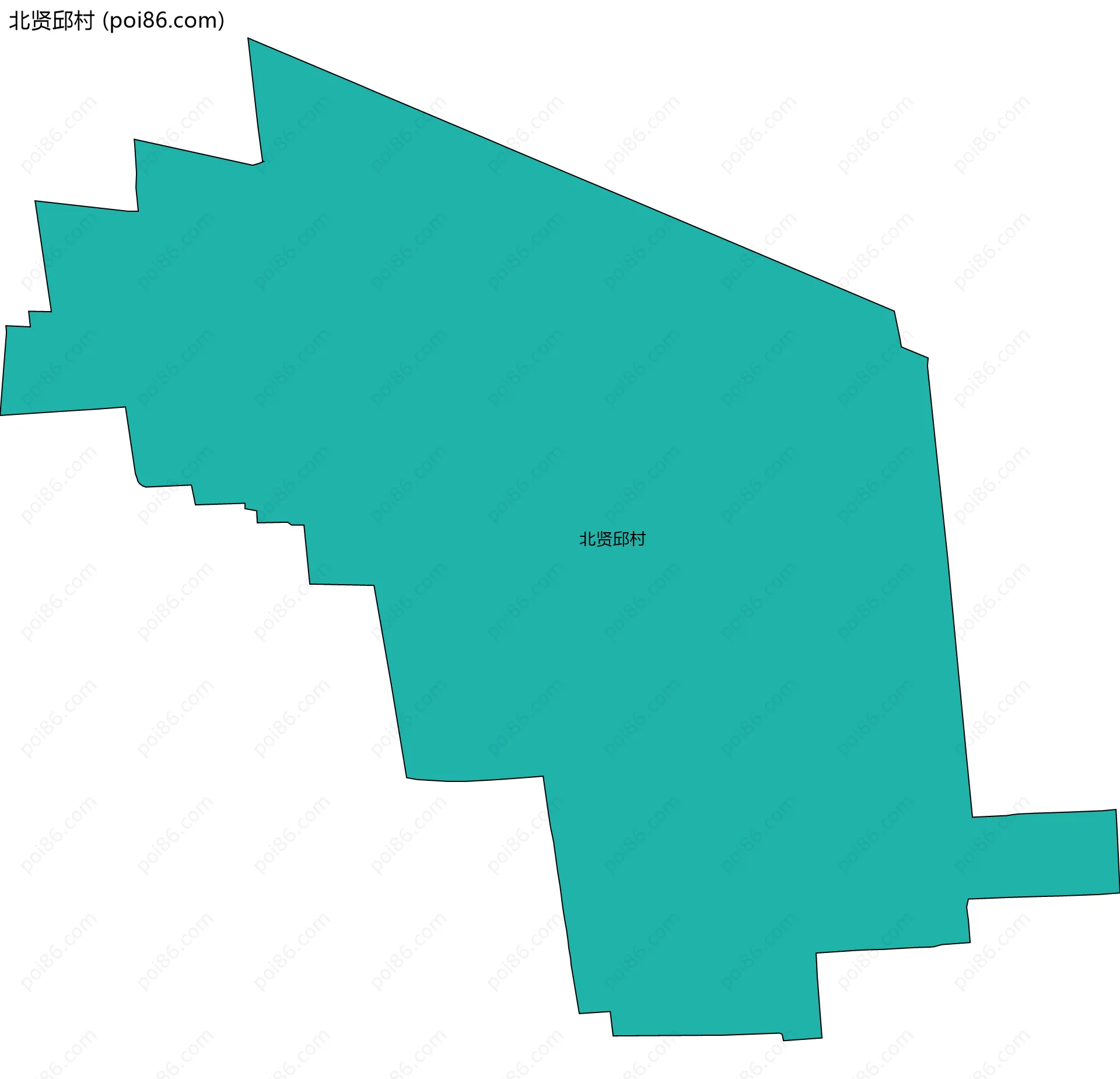 北贤邱村边界地图